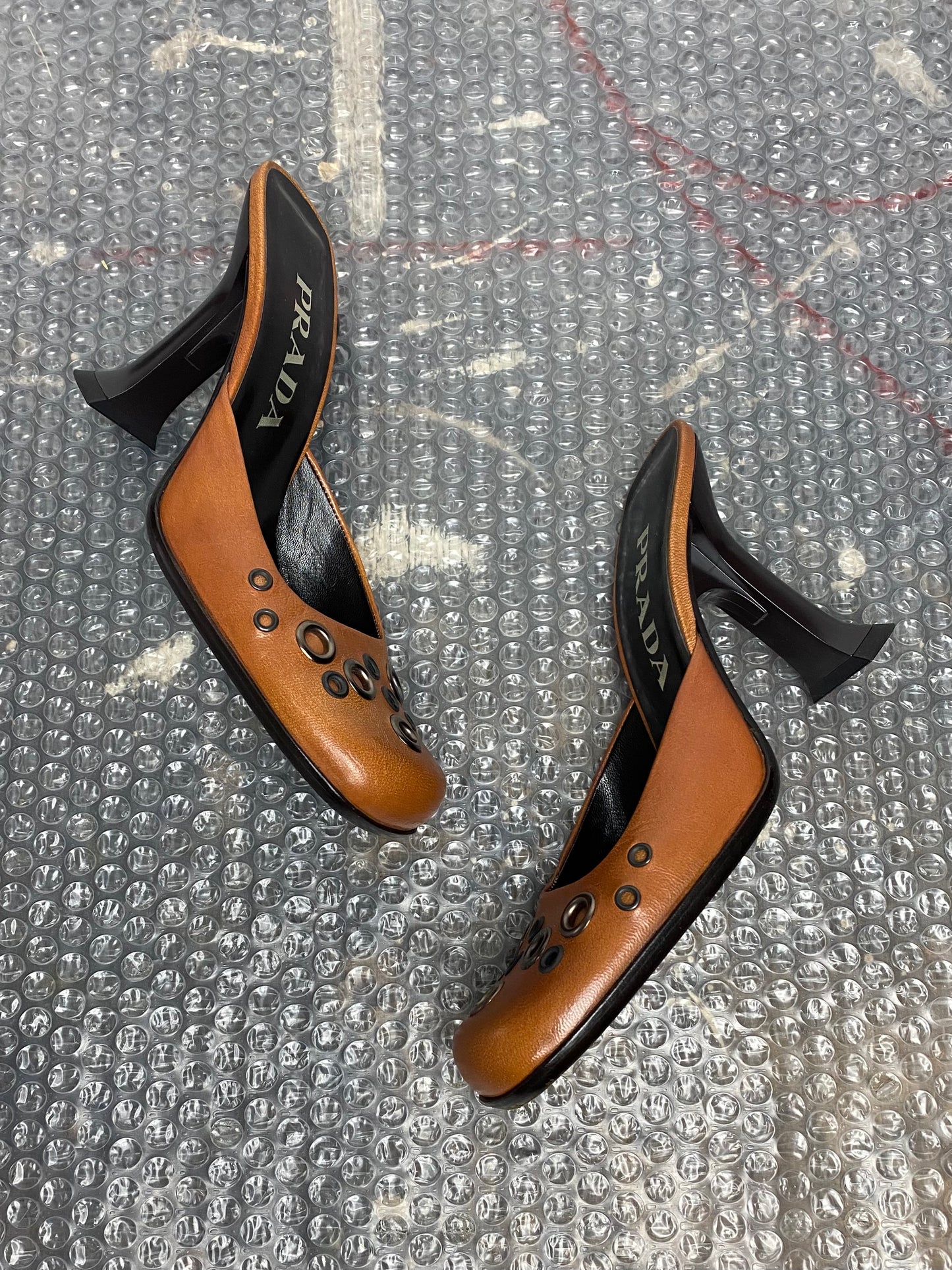 FW 99 Prada Studded Leather Heels