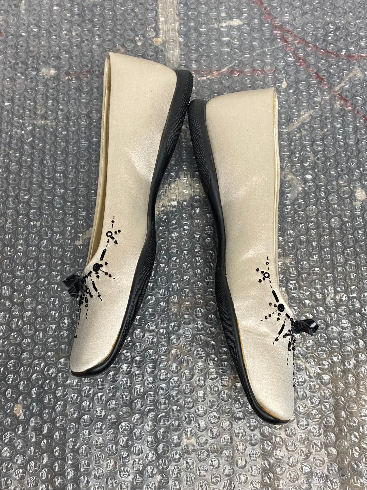 Prada Beaded Satin Flats