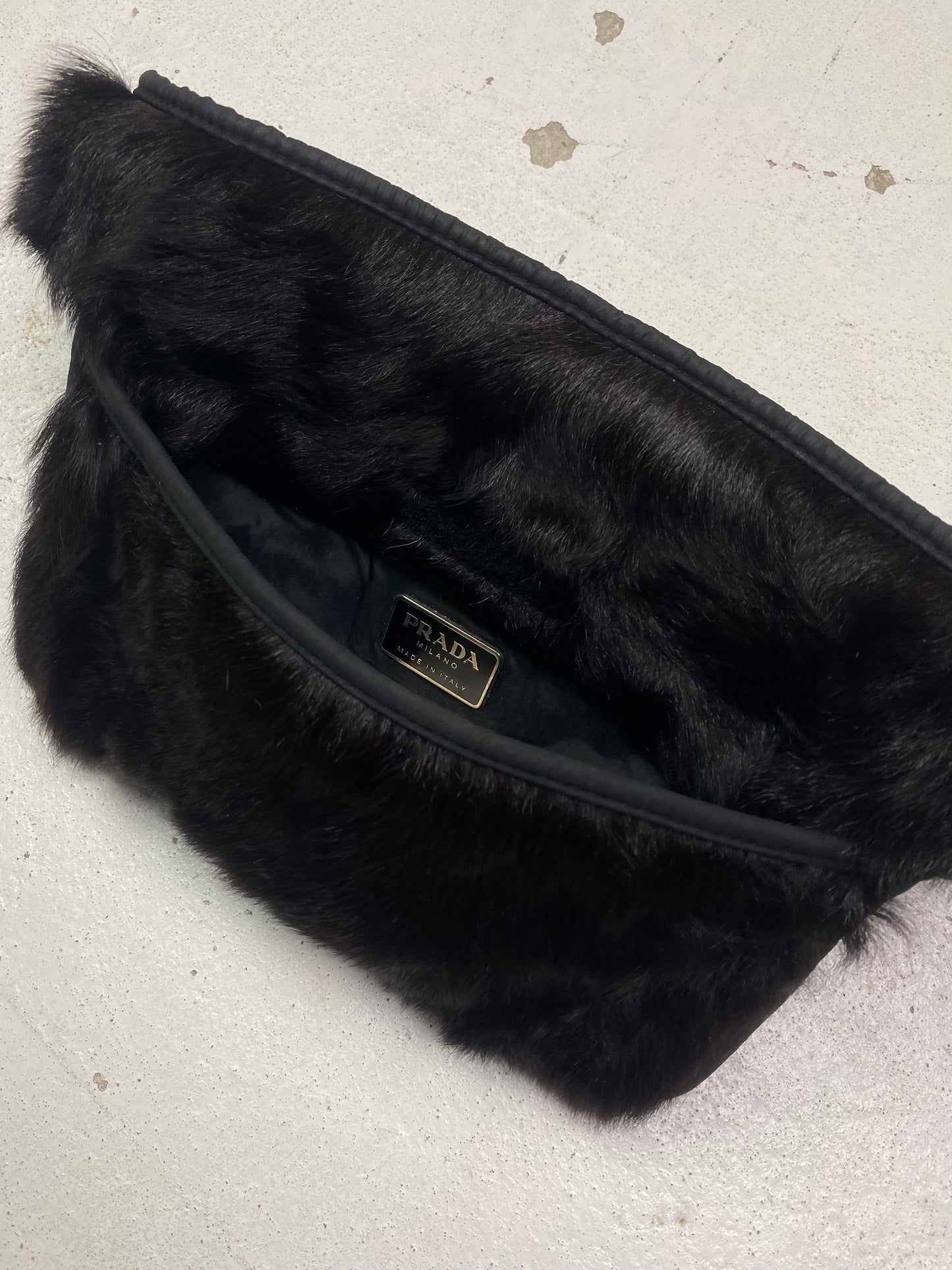 FW 99 Prada Sport Reversible Fur Waist Bag