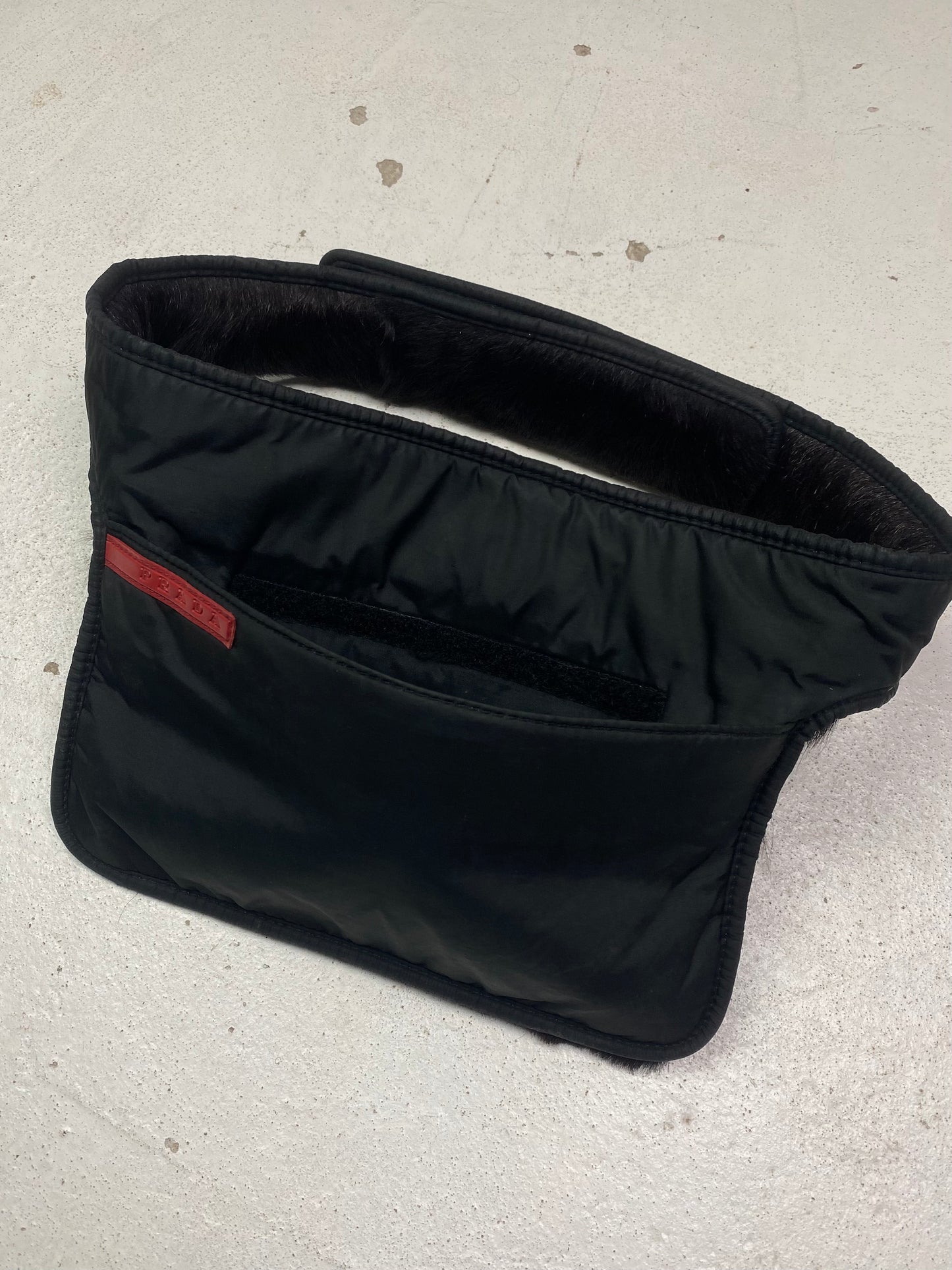 FW 99 Prada Sport Reversible Fur Waist Bag