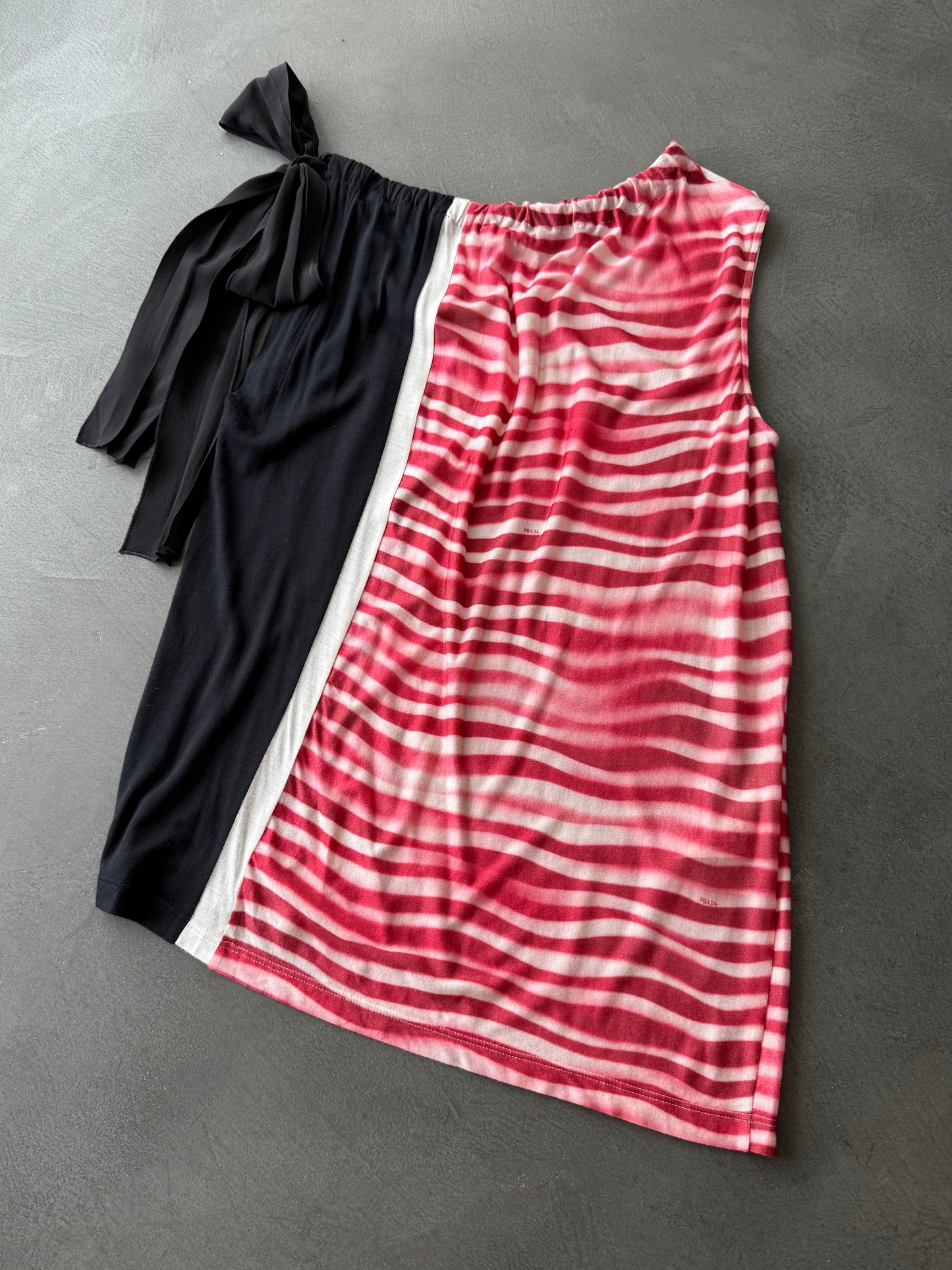 SS 09 Prada Asymmetrical Silk Blend Vest