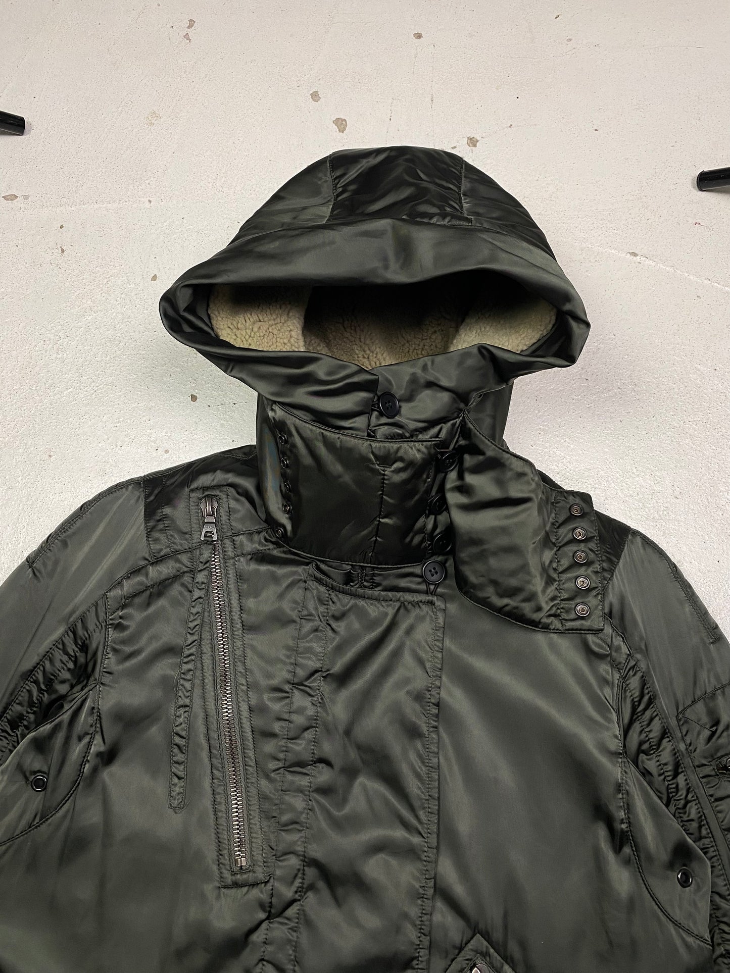Prada Sport Asymmetrical Parka