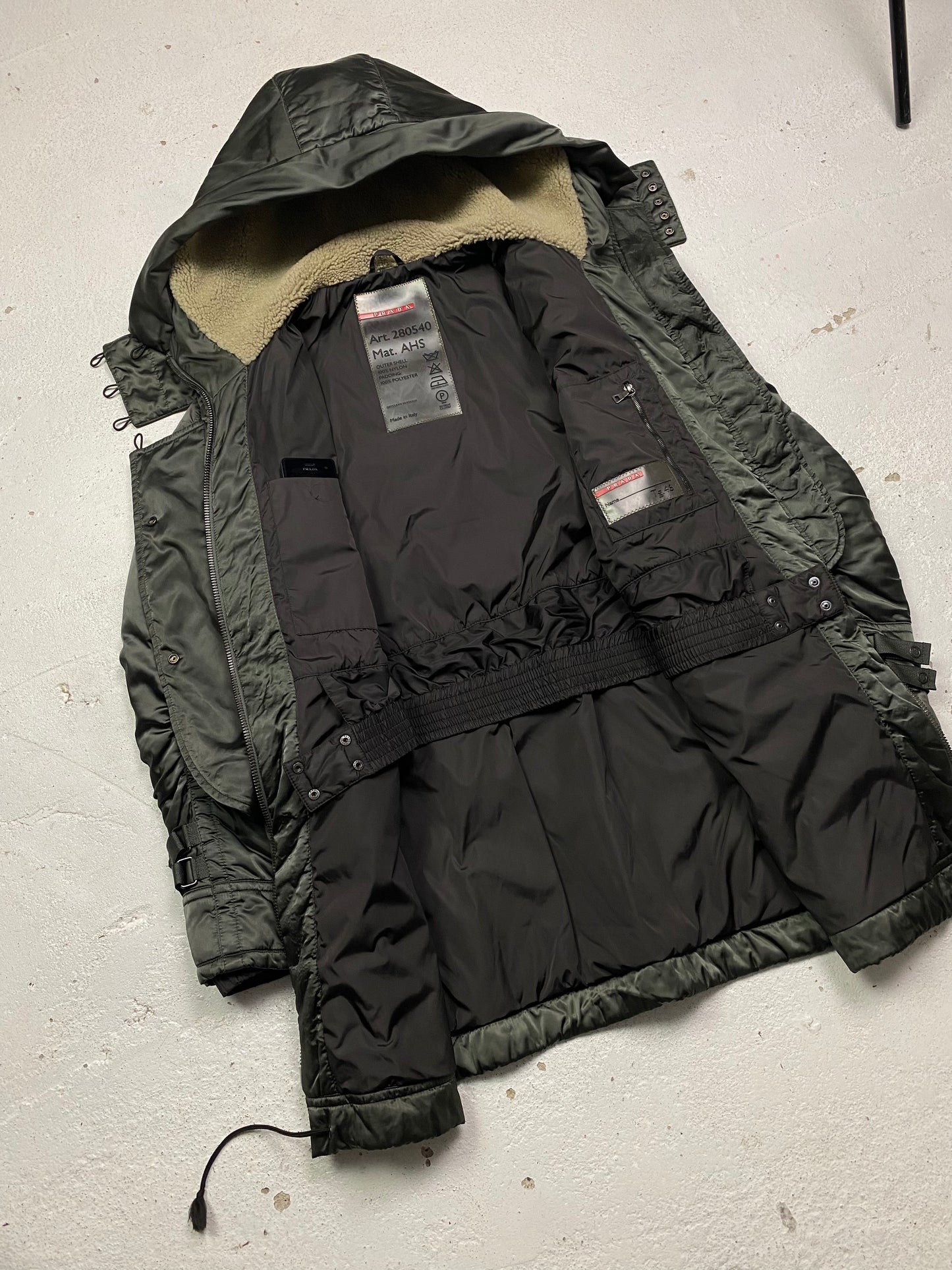 Prada Sport Asymmetrical Parka