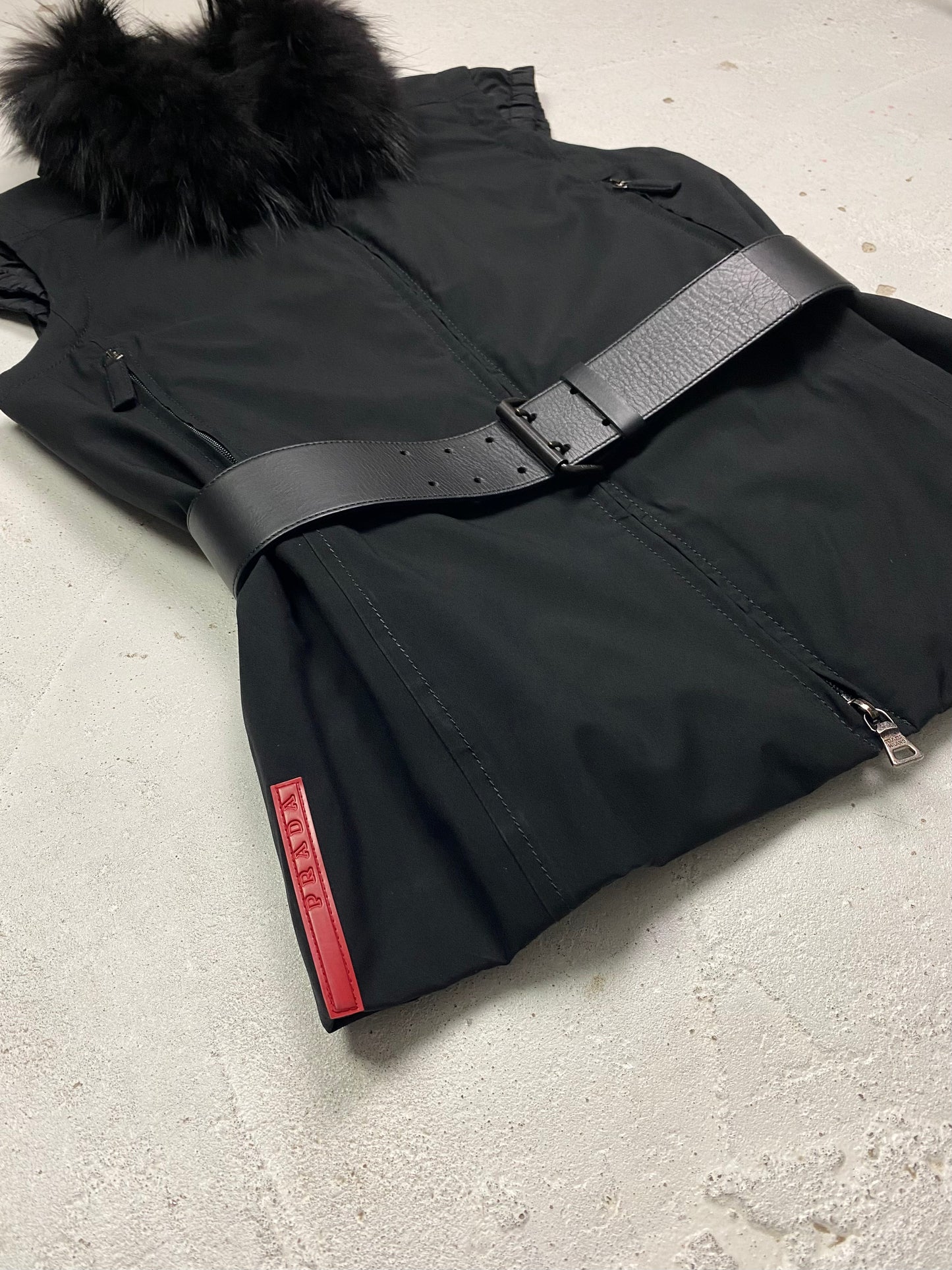 Prada Sport Fur Collar Vest