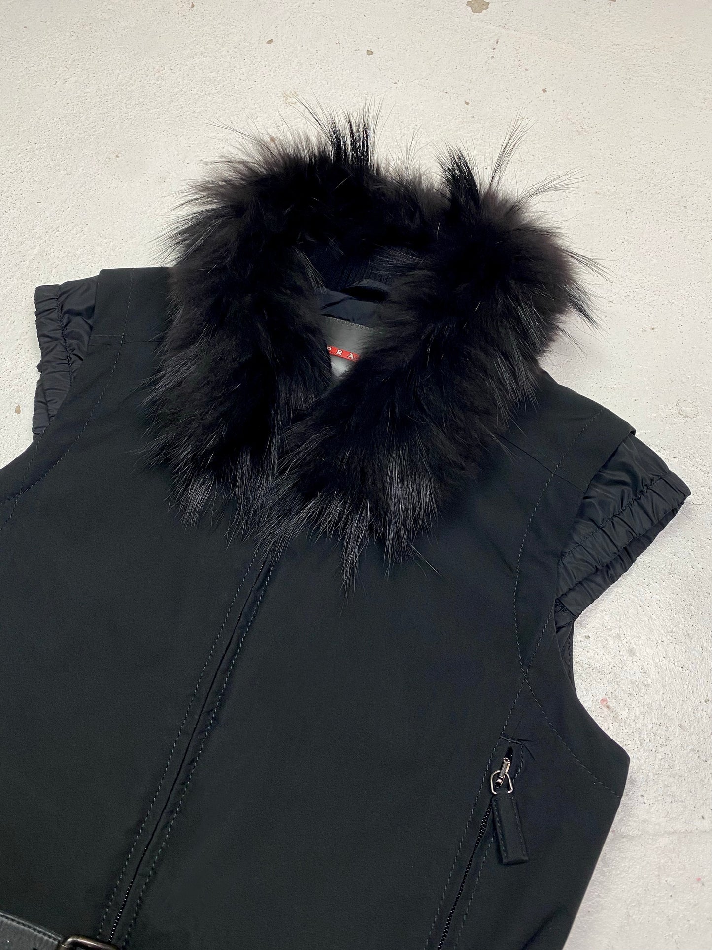 Prada Sport Fur Collar Vest