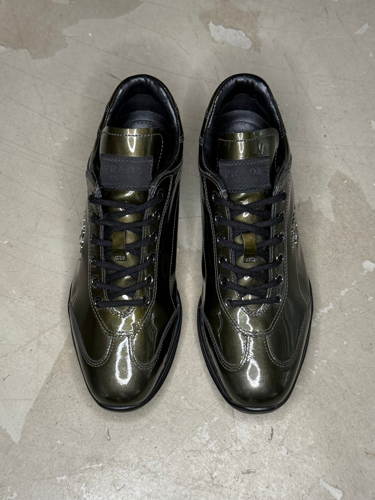 Prada Linea Rossa Patent Leather Trainers