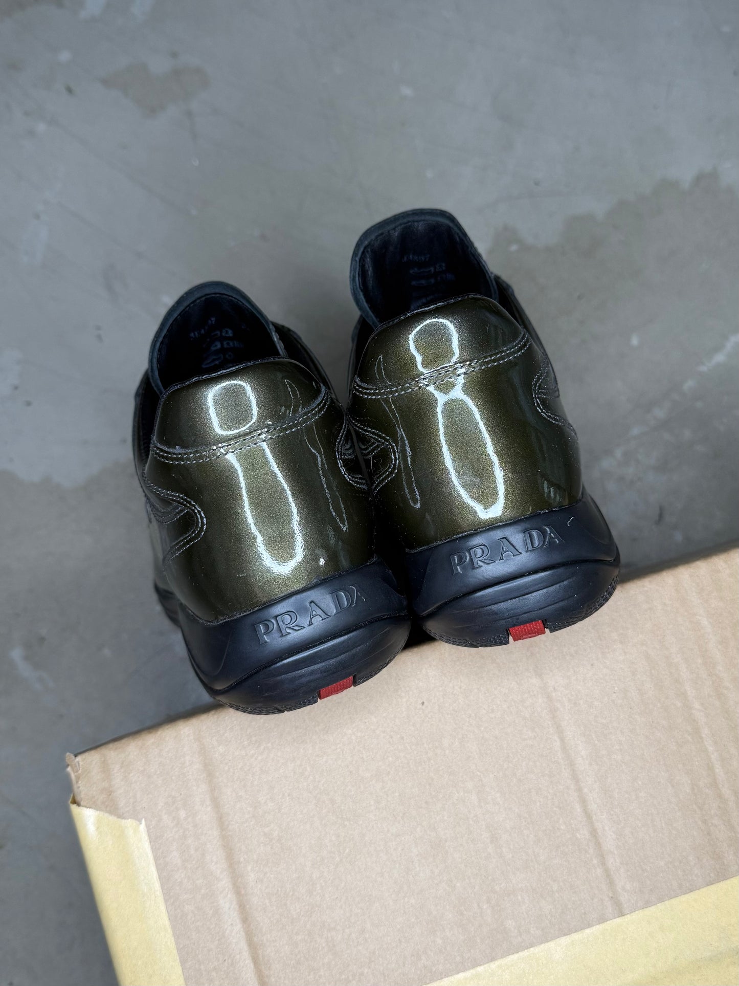 Prada Linea Rossa Patent Leather Trainers