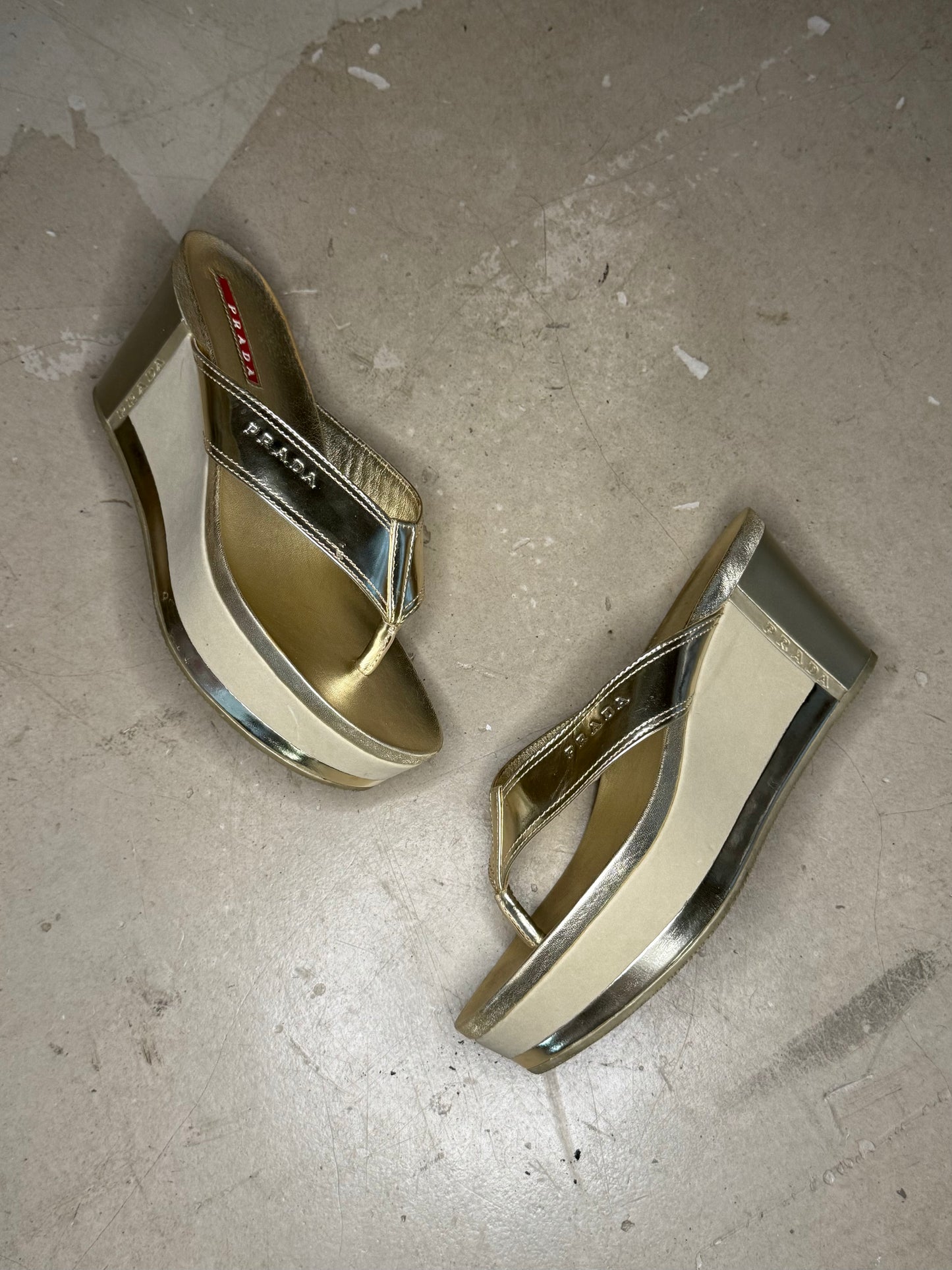 2008 Prada Linea Rossa Platform Sandals