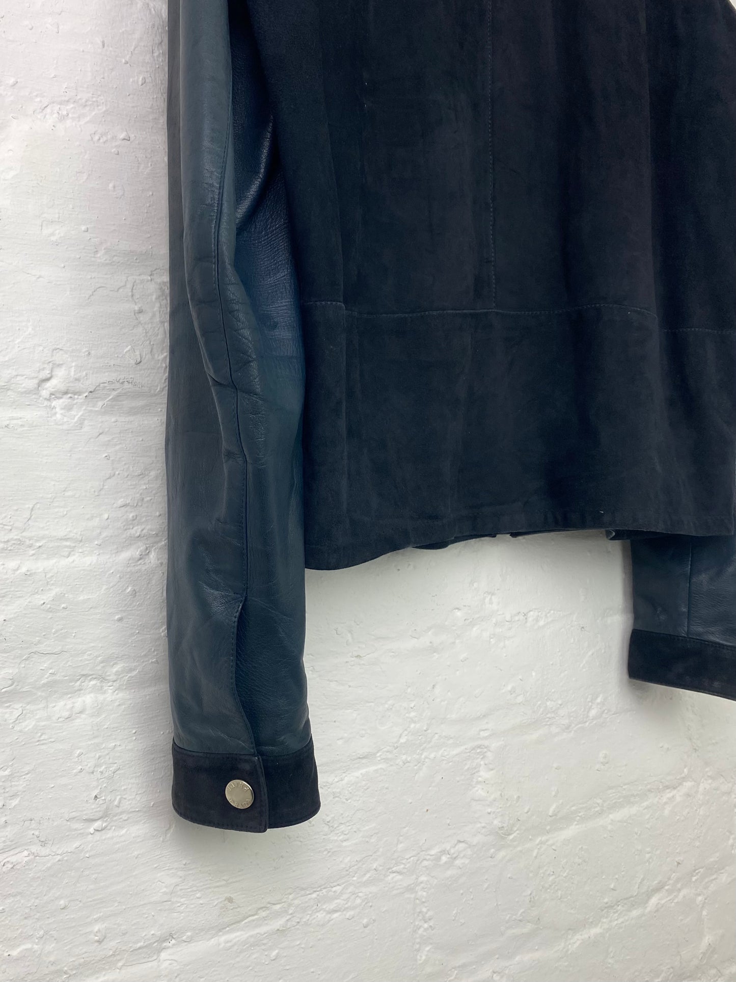 SS 00 Prada Leather & Suede Moto Jacket