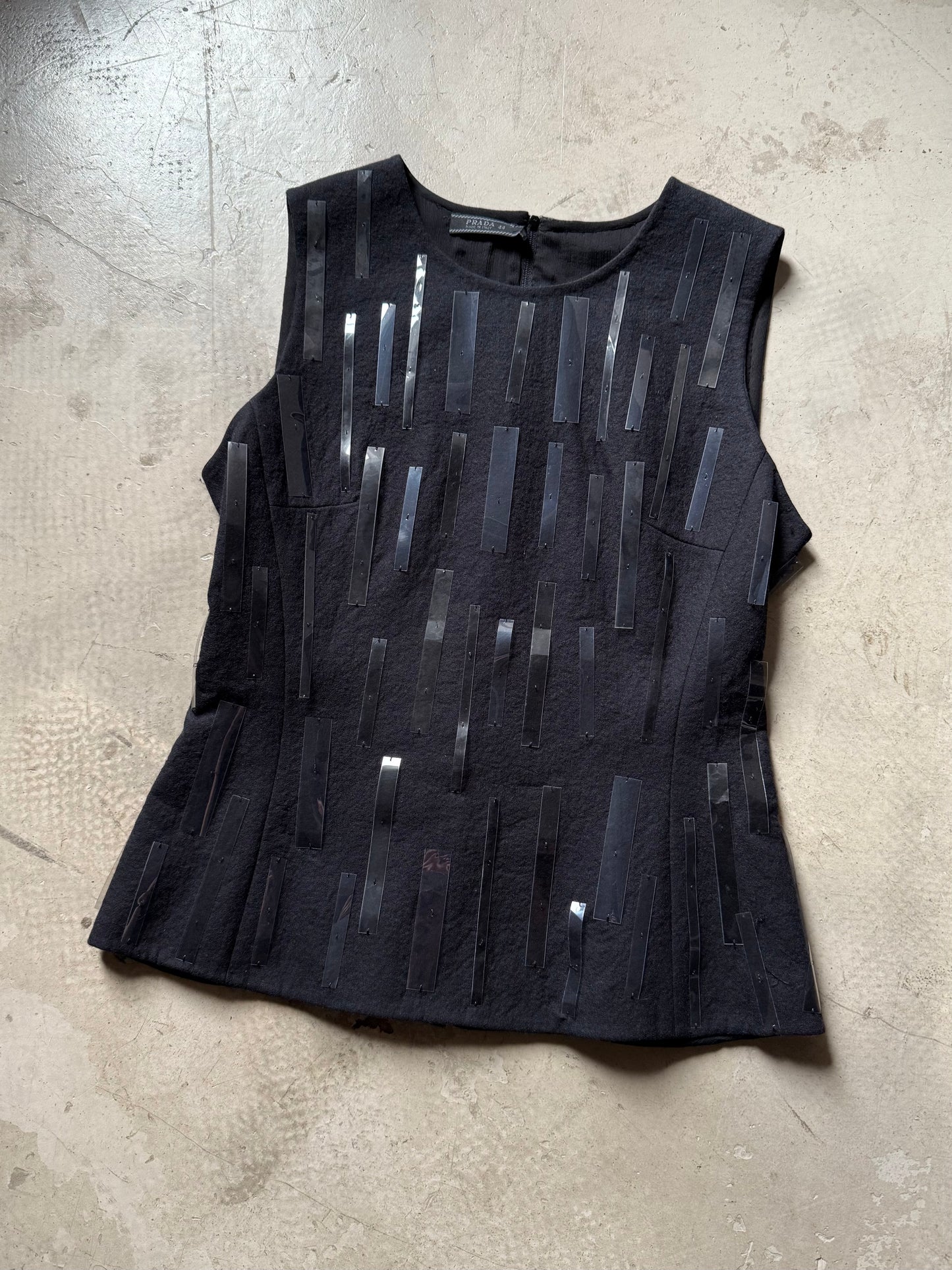 FW 98 Prada Plastic Embellished Wool Set