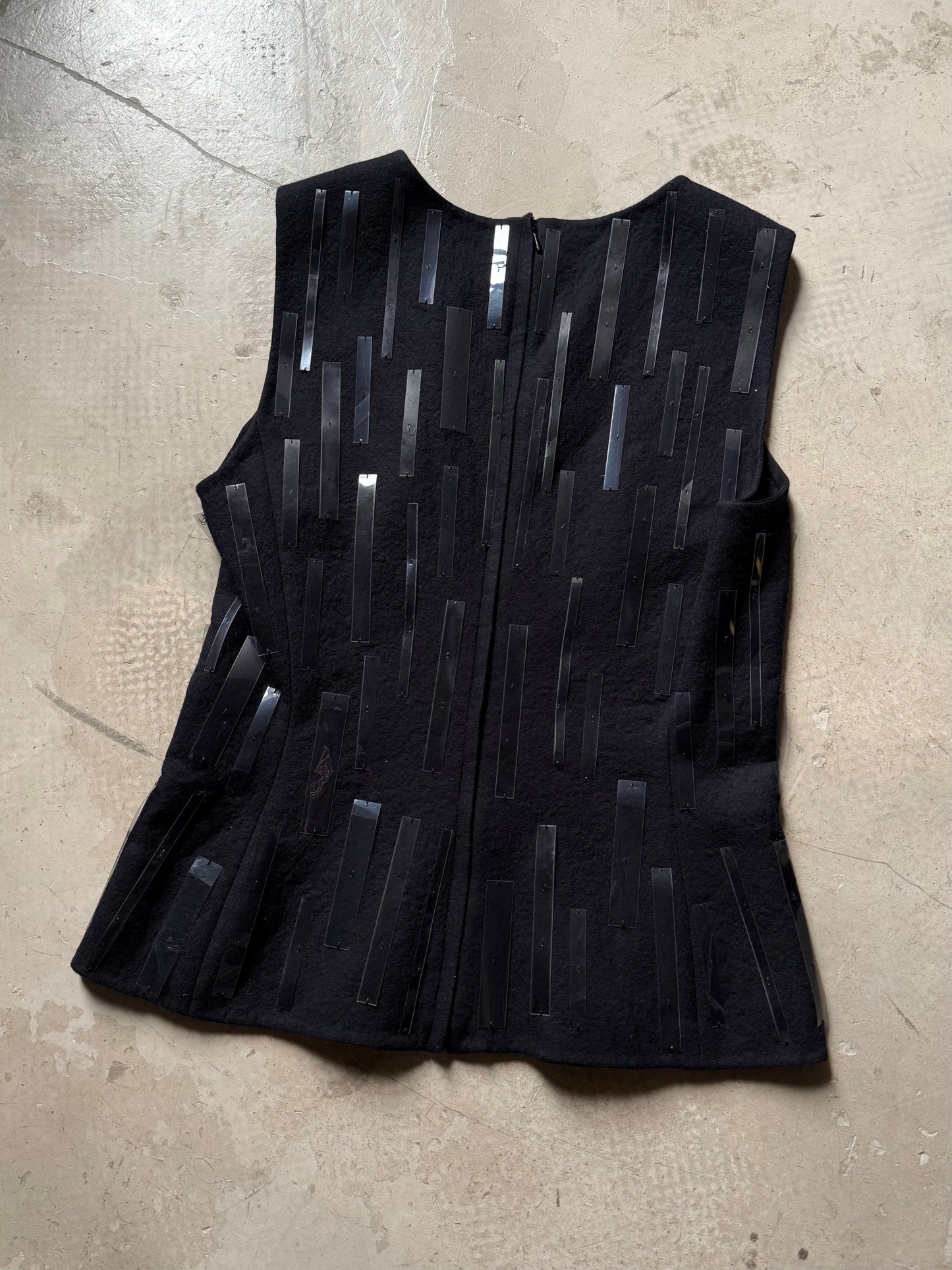 FW 98 Prada Plastic Embellished Wool Set