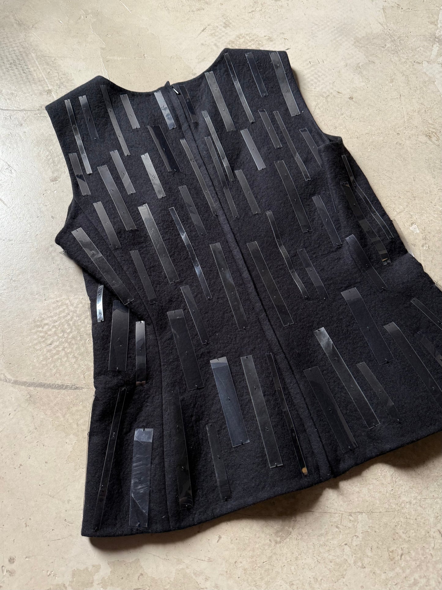 FW 98 Prada Plastic Embellished Wool Set