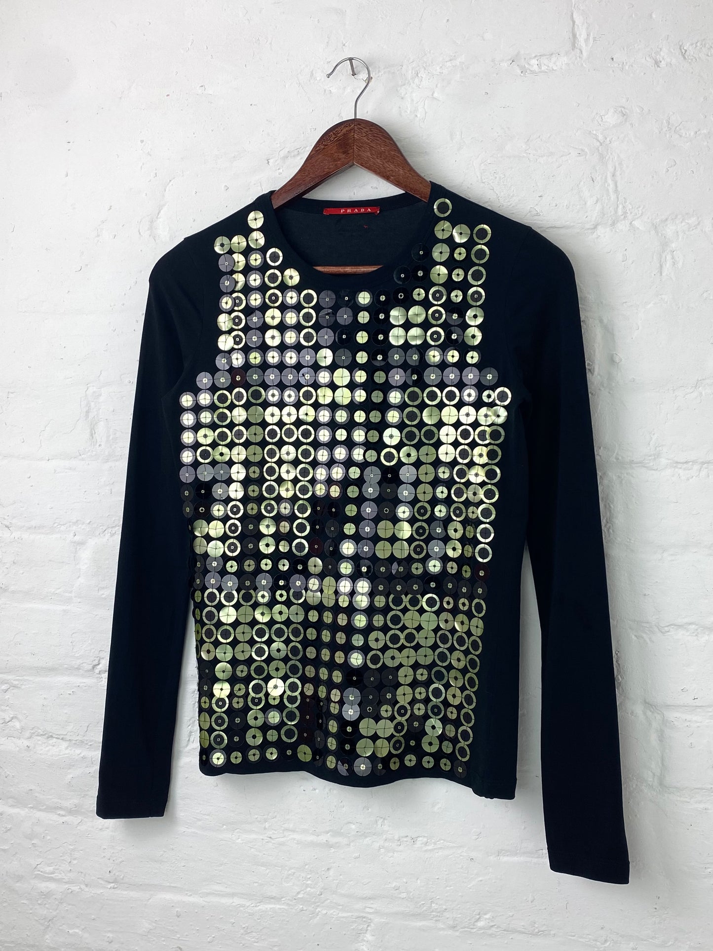 2008 Prada Linea Rossa Sequined Longsleeve