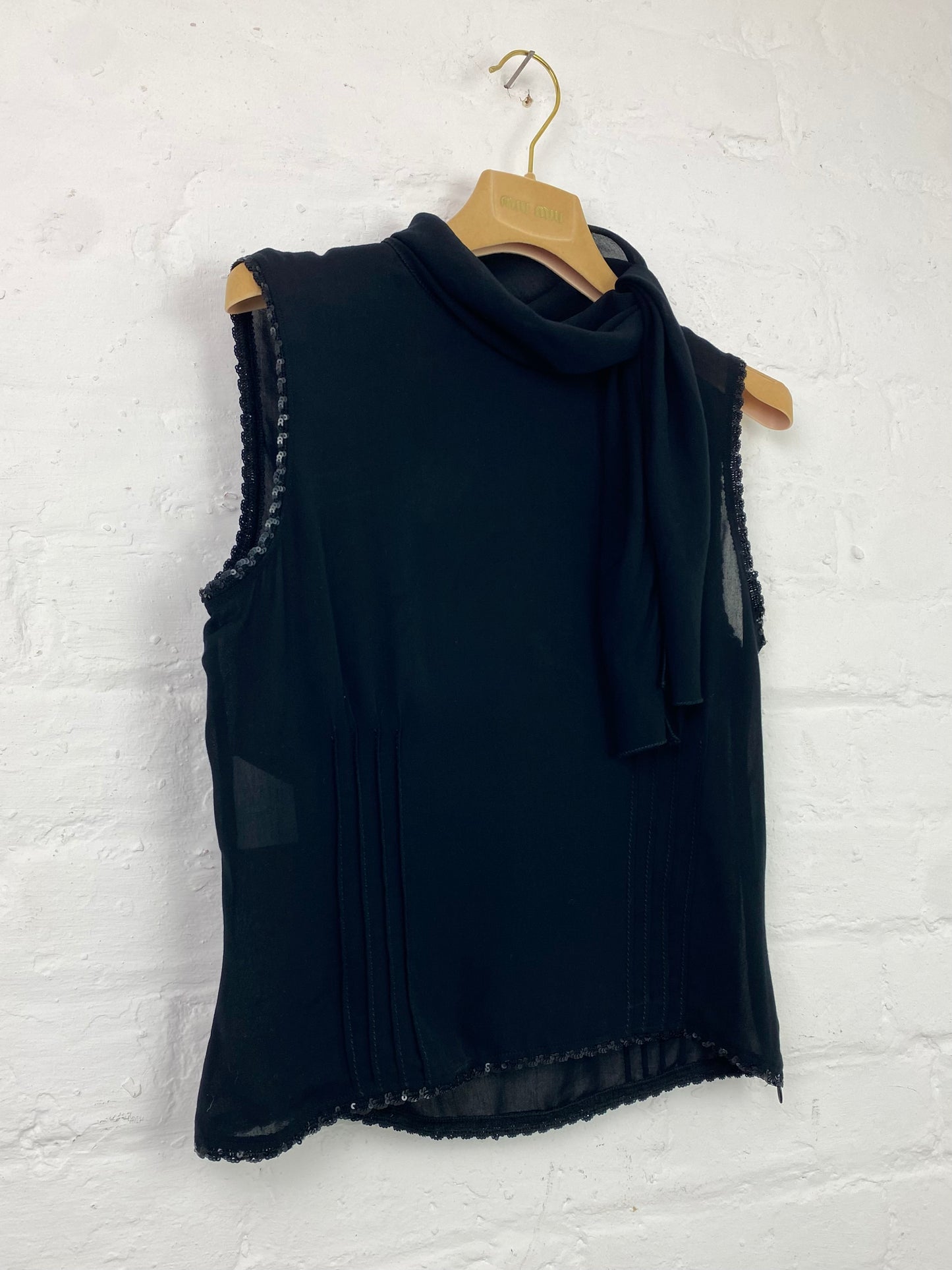 FW 00 Miu Miu Sequin Trimmed Sheer Set