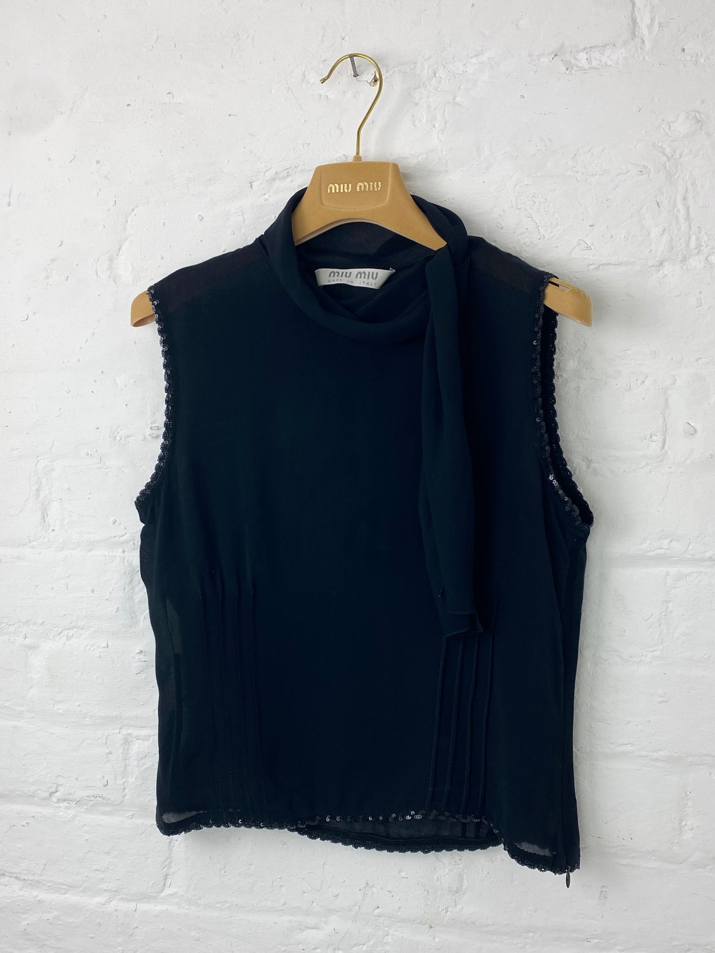 FW 00 Miu Miu Sequin Trimmed Sheer Set