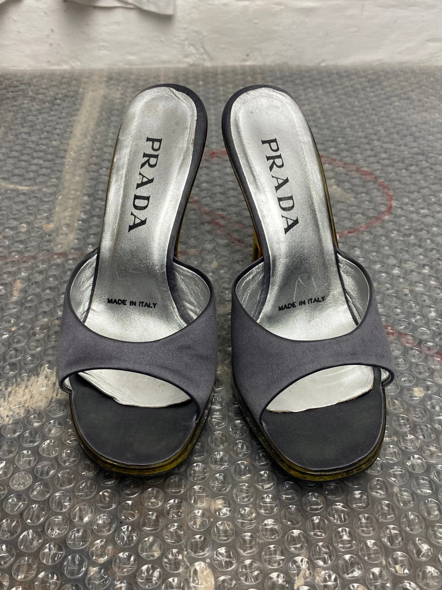 SS 98 Prada Plexiglass Heels