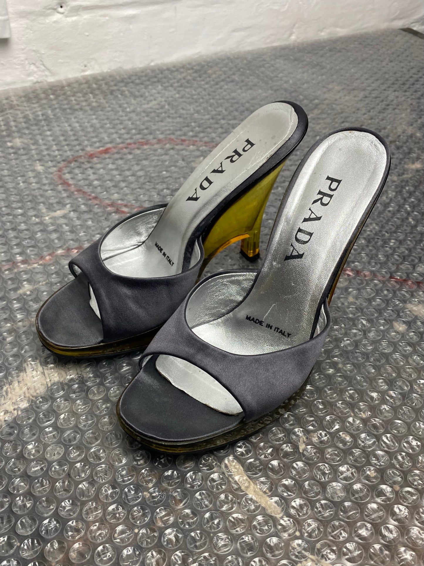 SS 98 Prada Plexiglass Heels