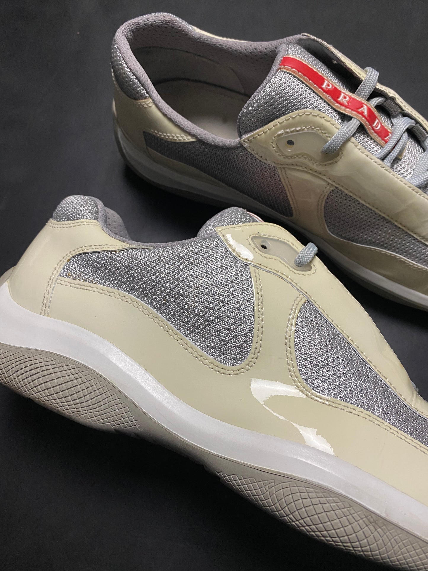 Prada Americas Cup Patent Trainers