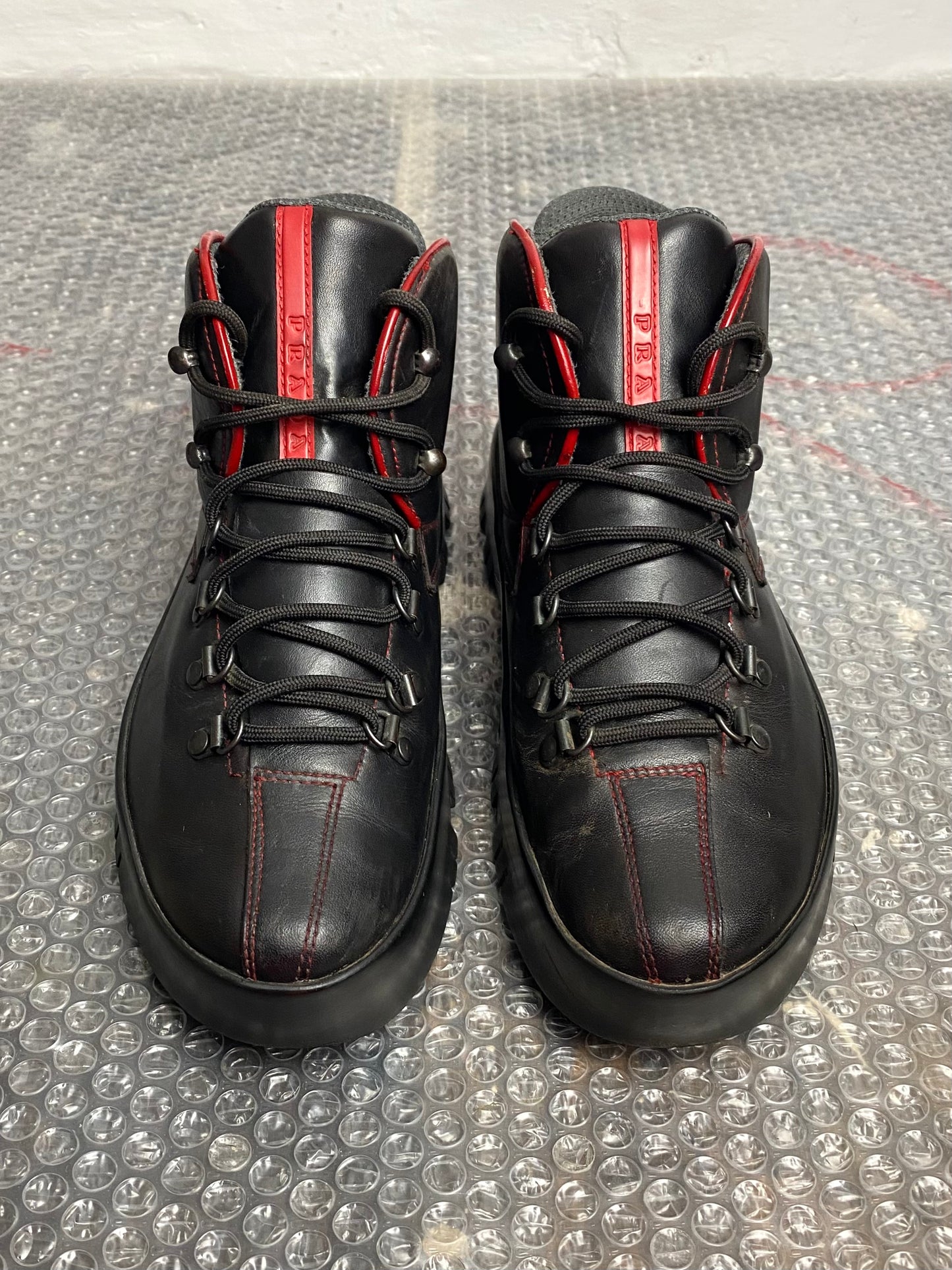 Prada Sport Leather Hiking Boots