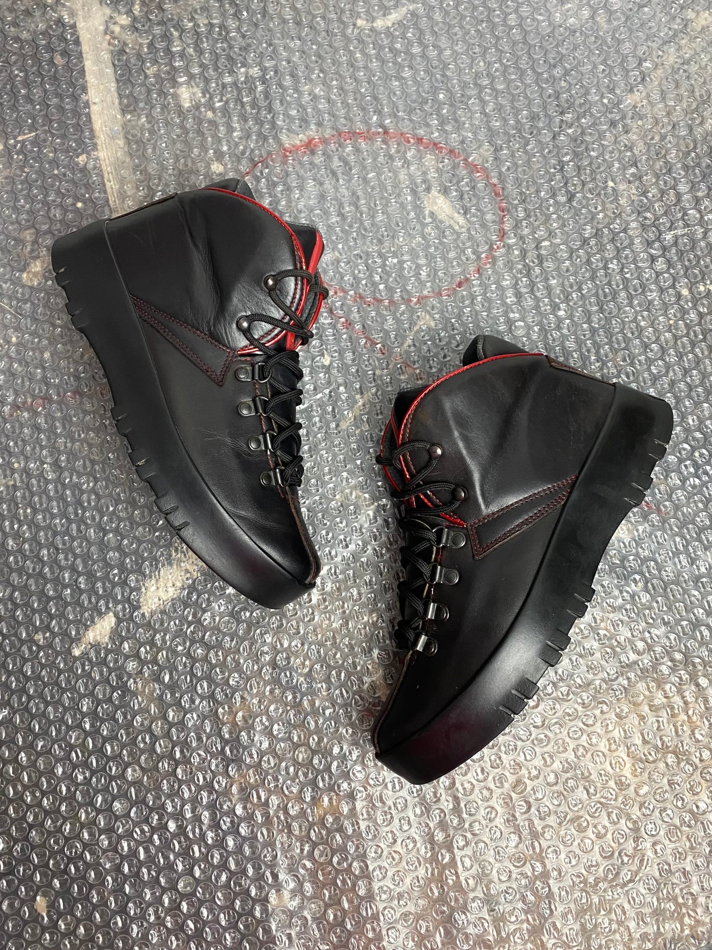 Prada Sport Leather Hiking Boots