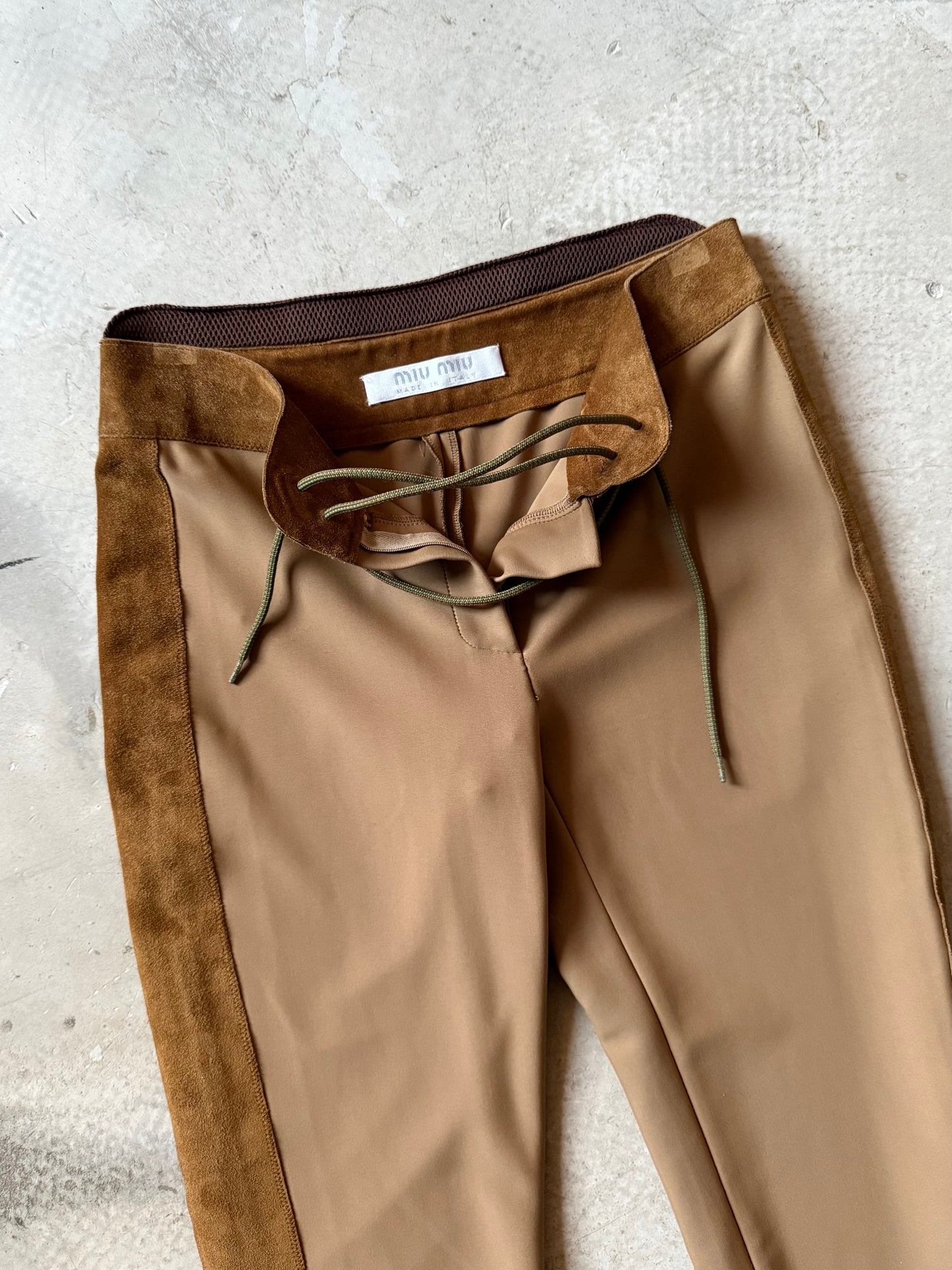 FW 99 Miu Miu Suede Panelled Capri