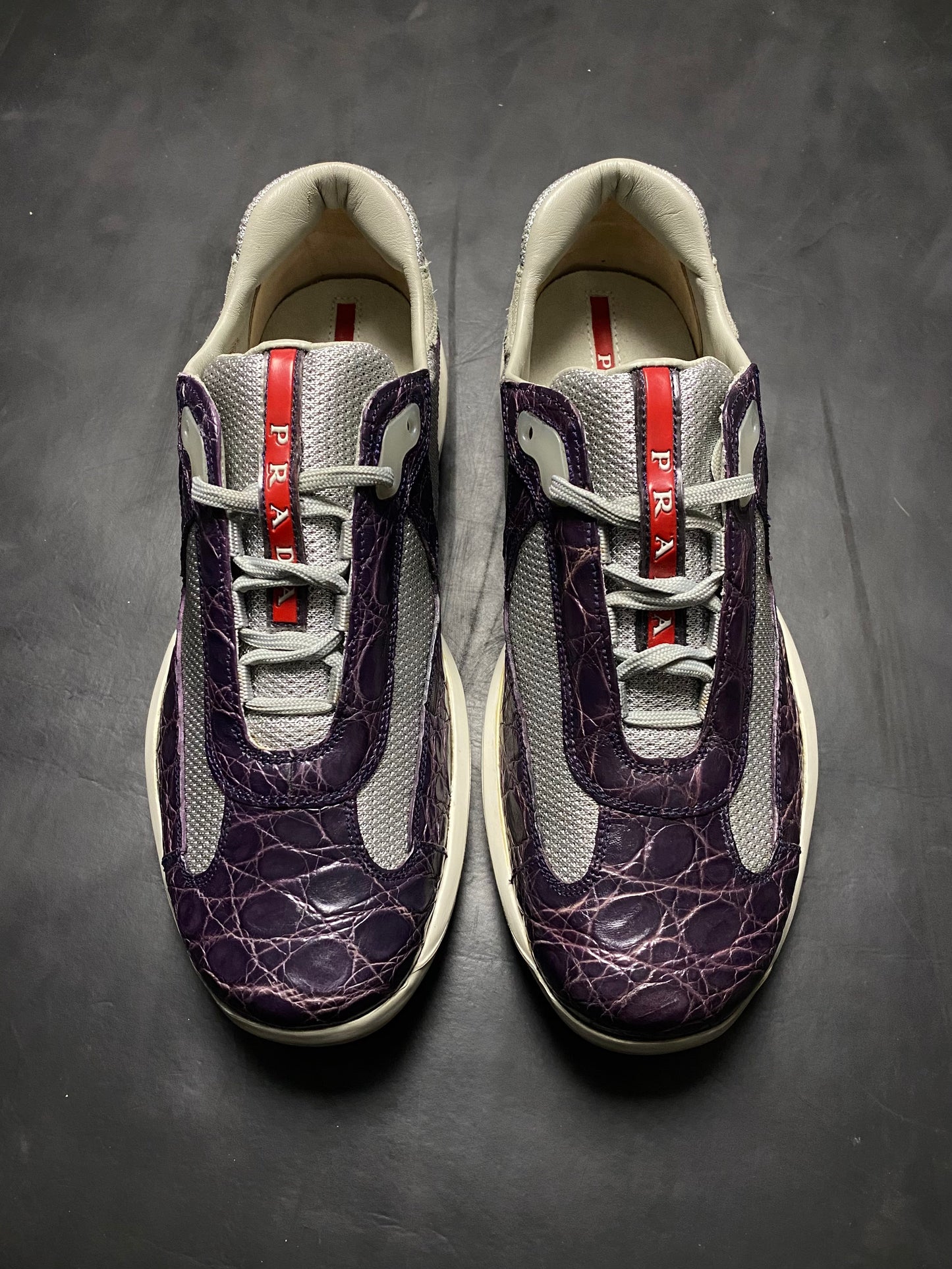 2007 Prada Americas Cup Crocodile Leather Trainers