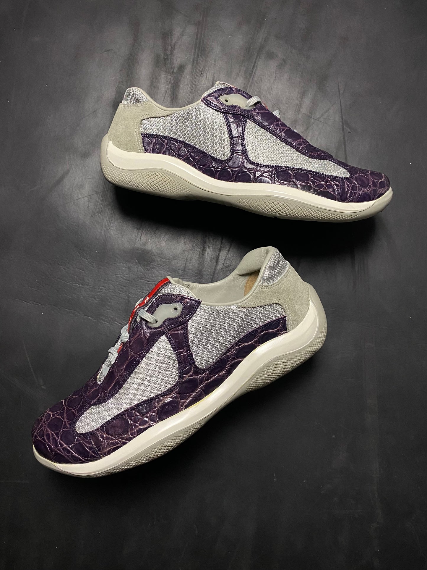 2007 Prada Americas Cup Crocodile Leather Trainers