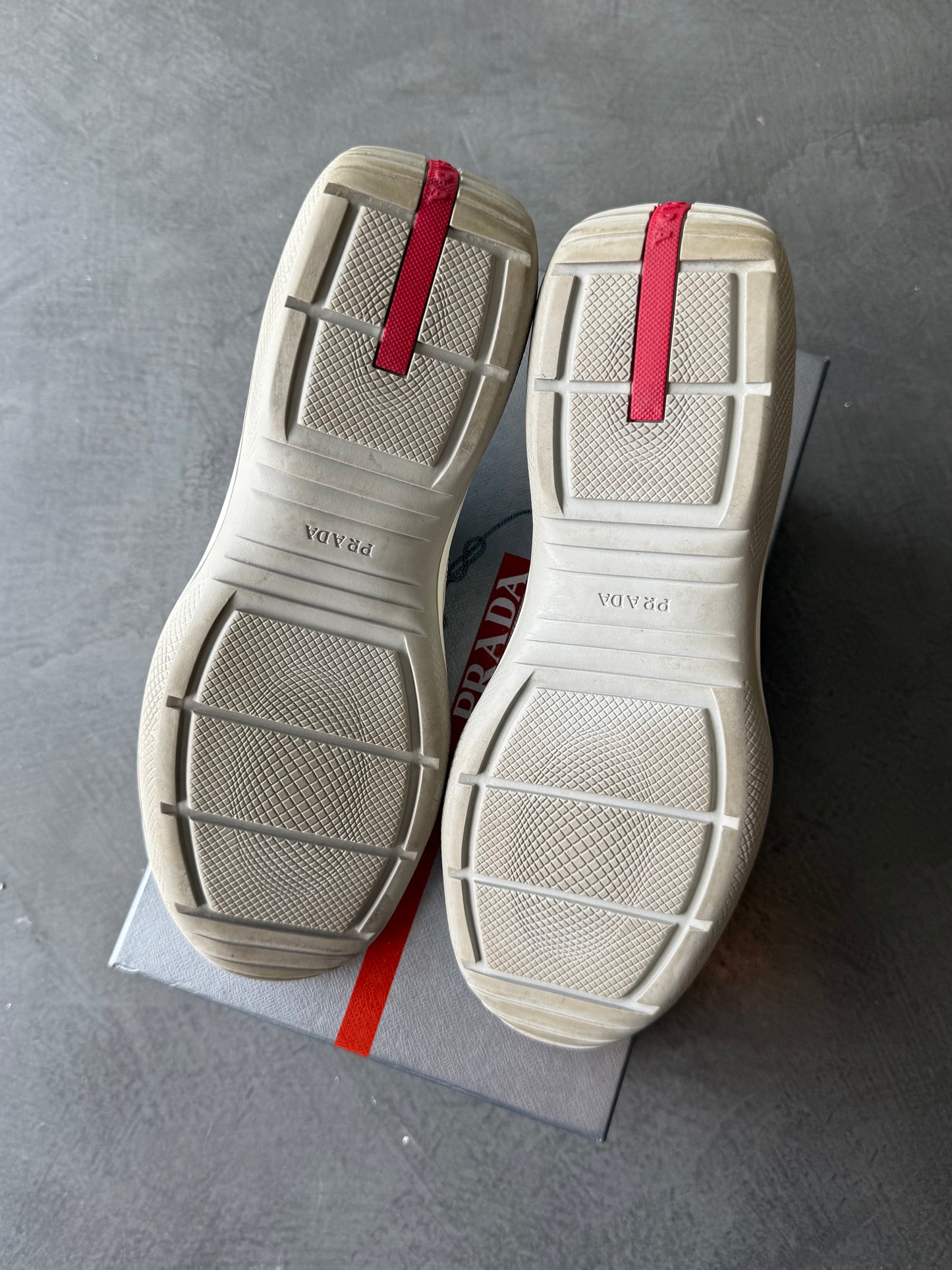 Prada Americas Cup Matte Leather Trainers