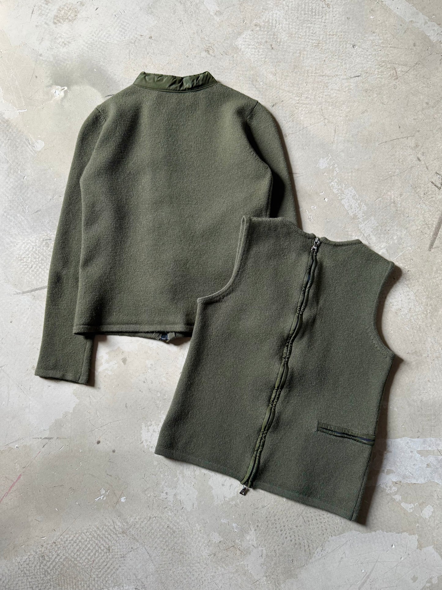 FW 99 Prada Asymmetrical Wool Set