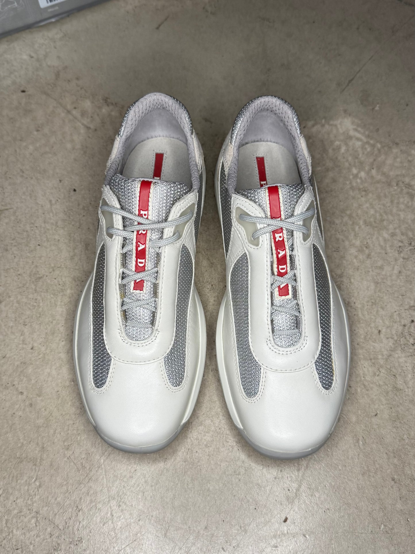 Prada Americas Cup Matte Leather Trainers
