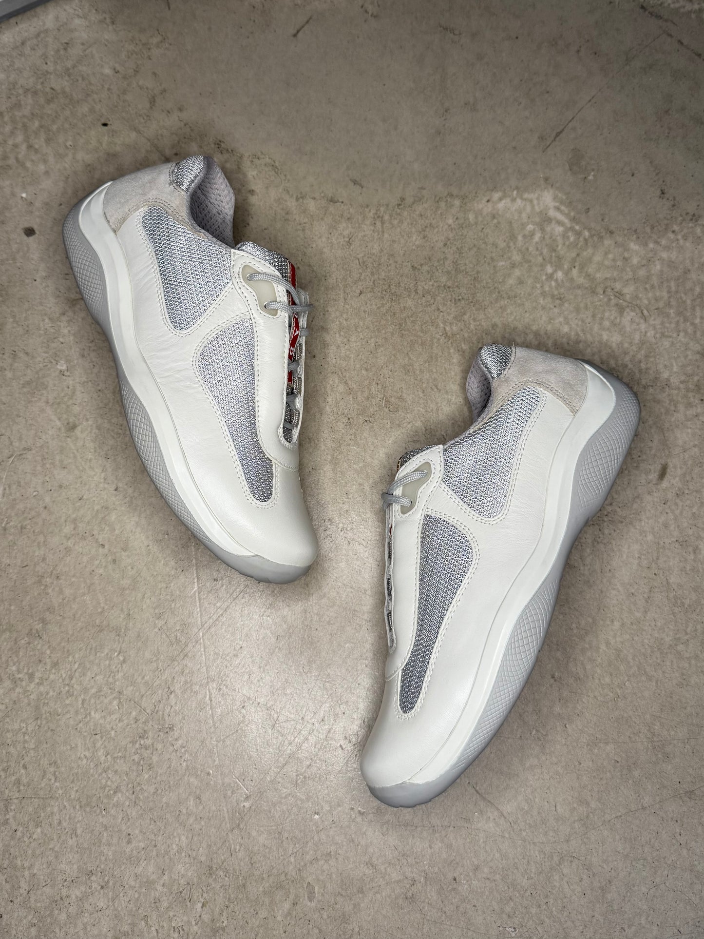 Prada Americas Cup Matte Leather Trainers