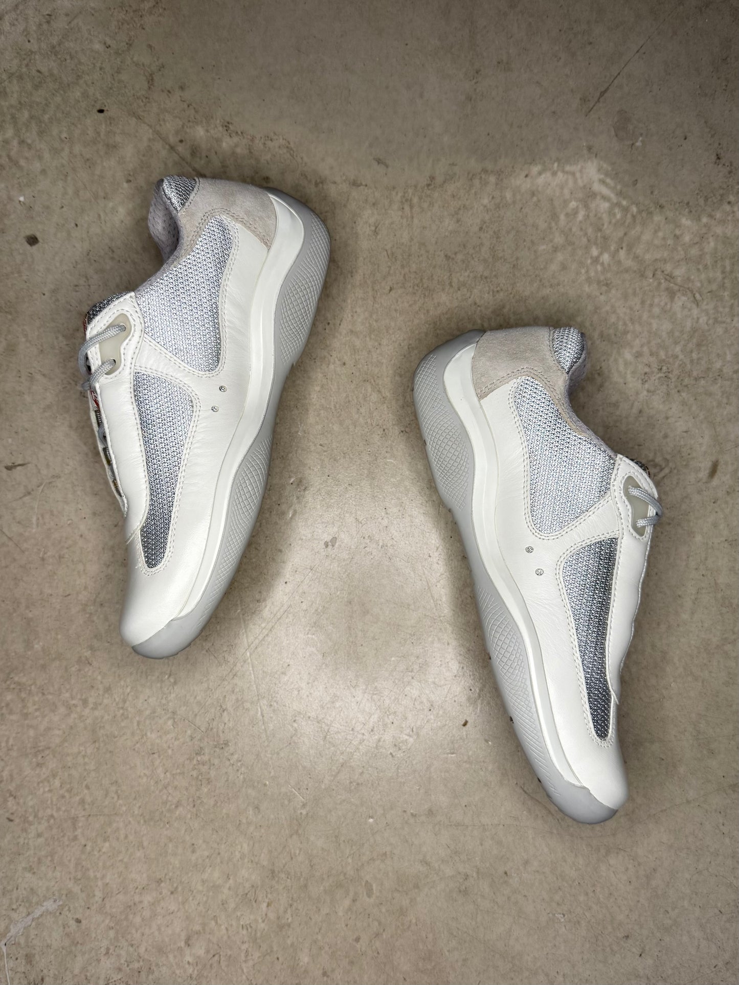 Prada Americas Cup Matte Leather Trainers
