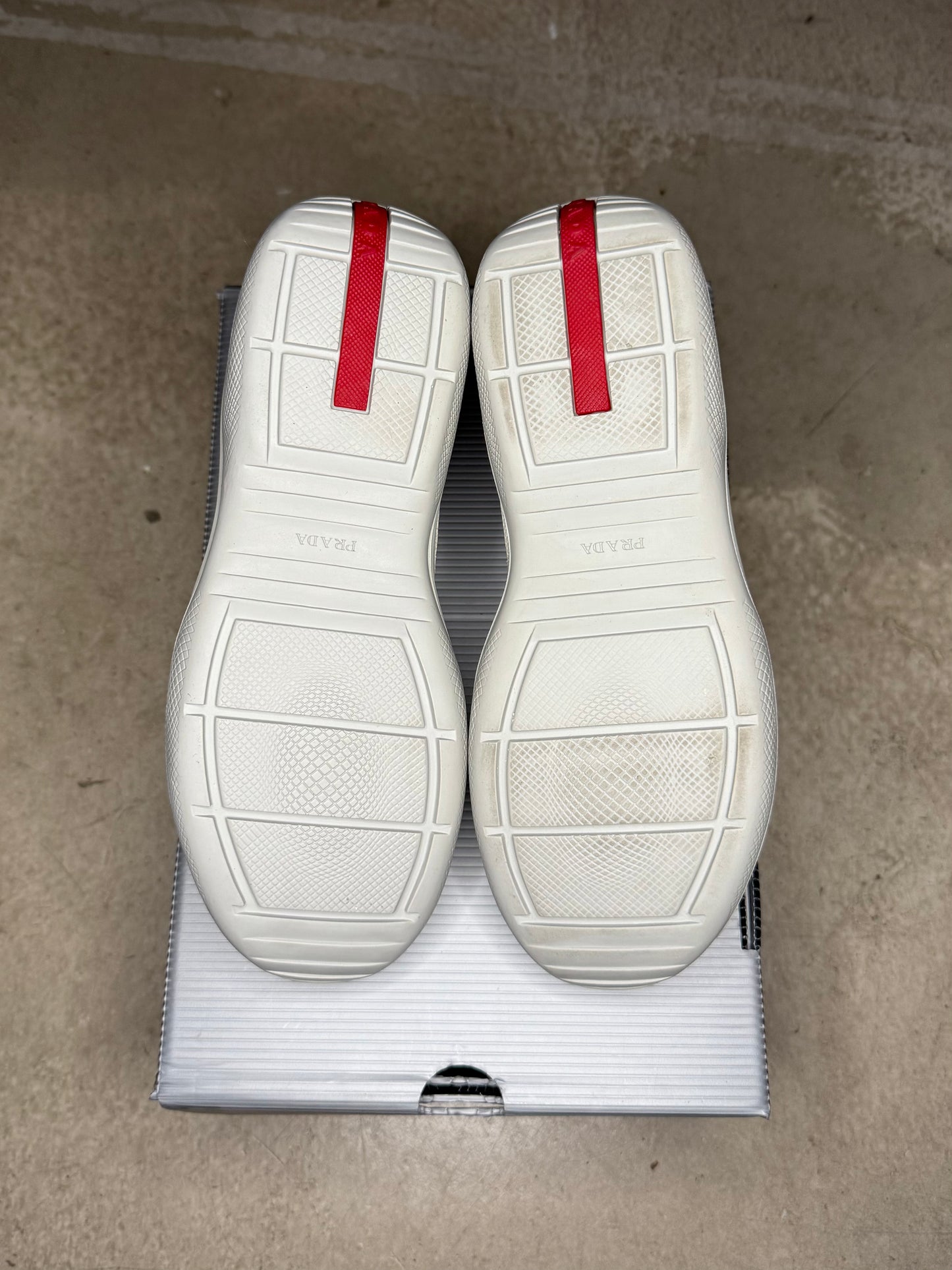 Prada Americas Cup Matte Leather Trainers
