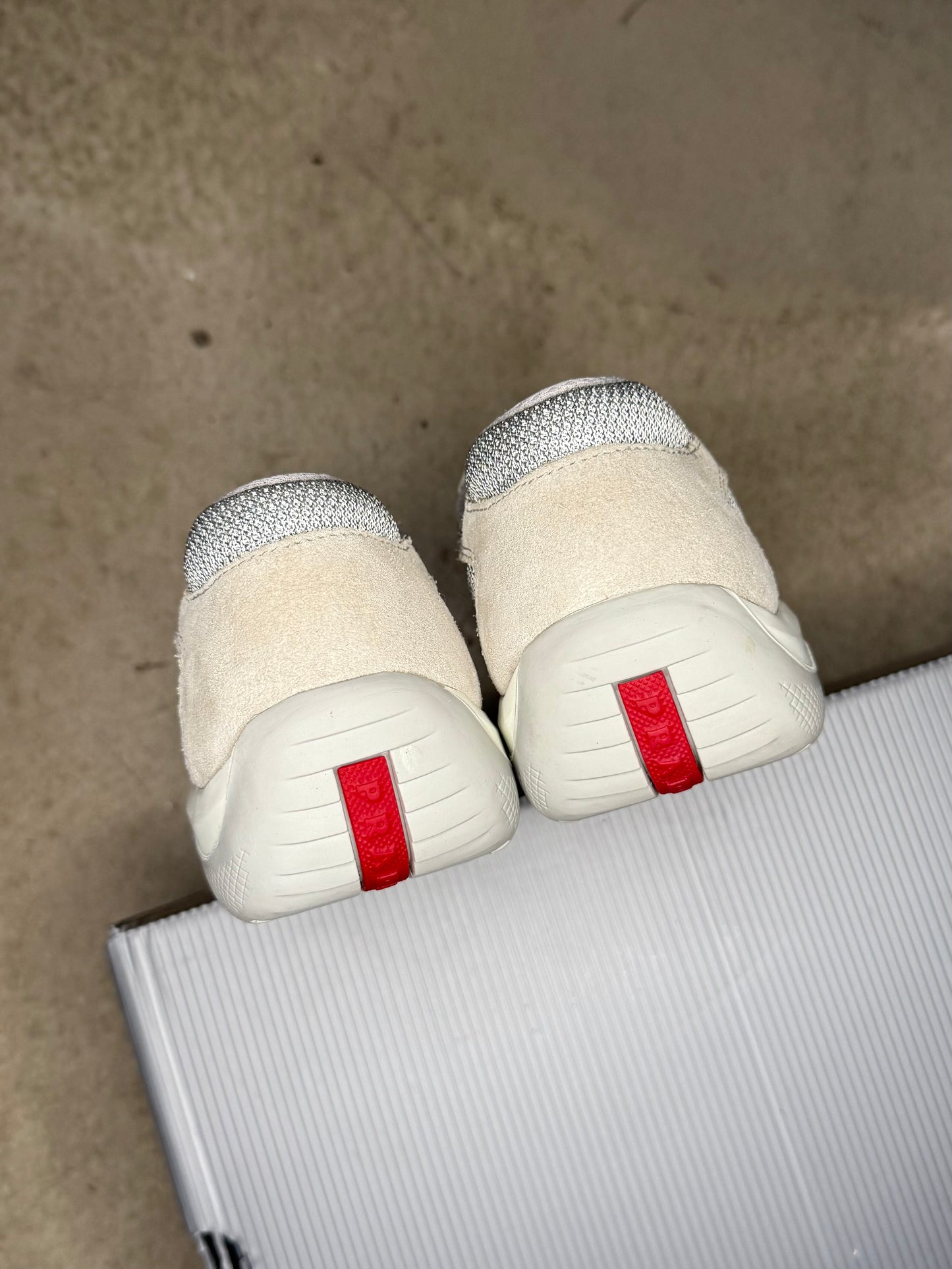 Prada Americas Cup Matte Leather Trainers