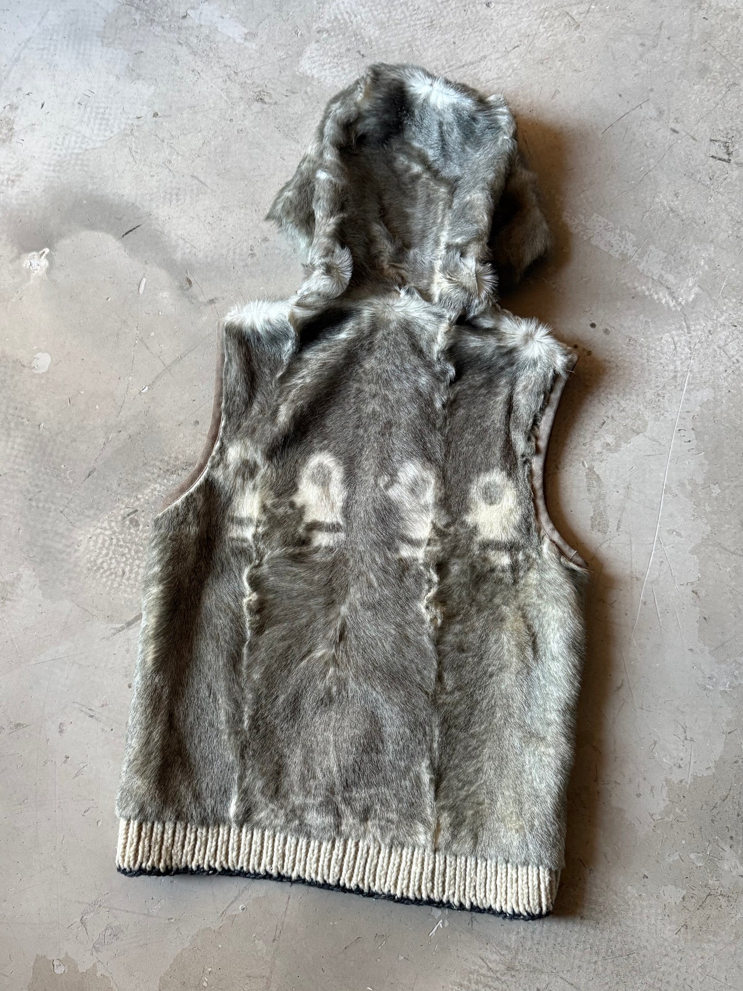 Prada Sport Knitted Fur Vest