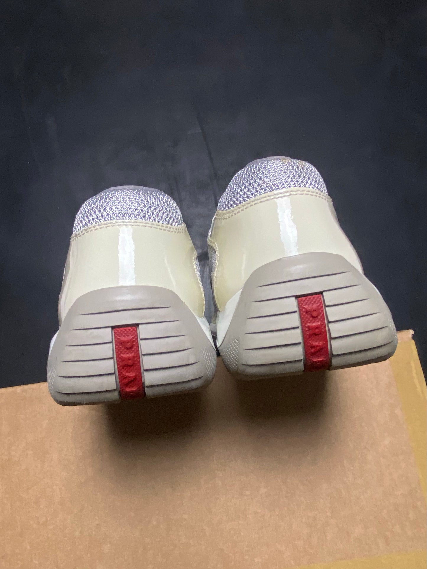 Prada Americas Cup Patent Trainers
