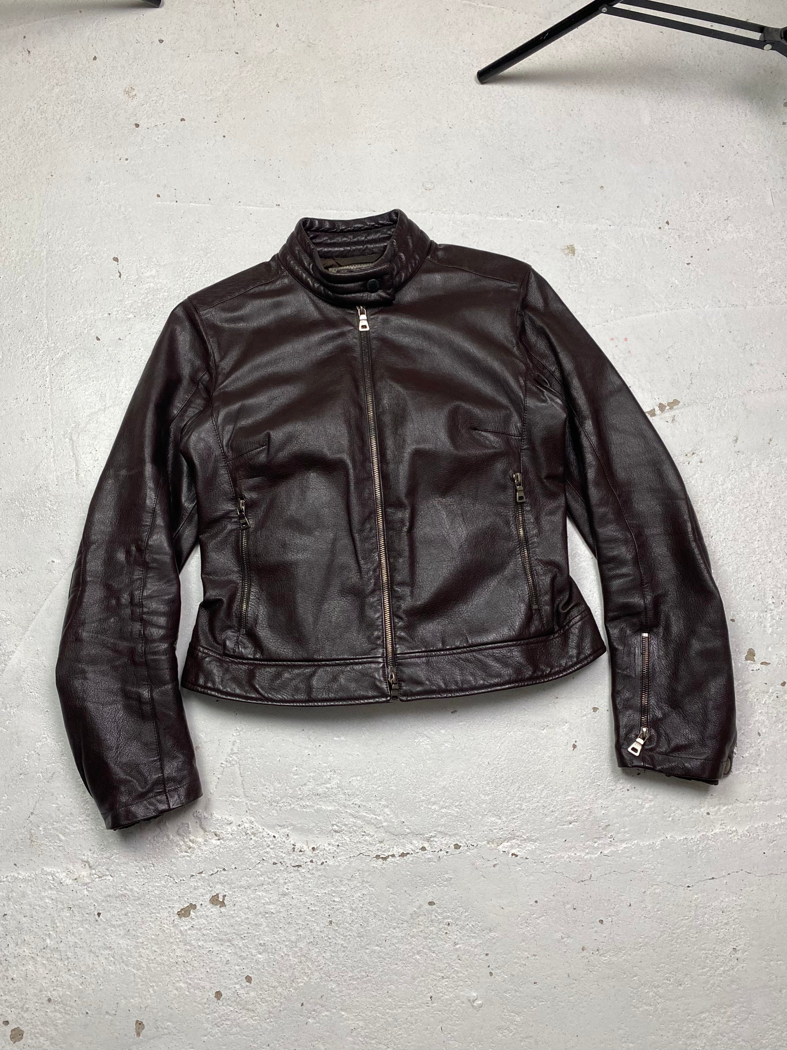 SS 00 Prada Sport Leather Moto Jacket