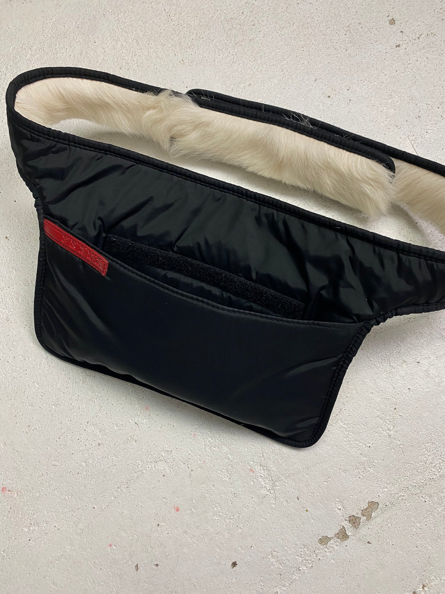 FW 99 Prada Sport Reversible Fur Waist Bag