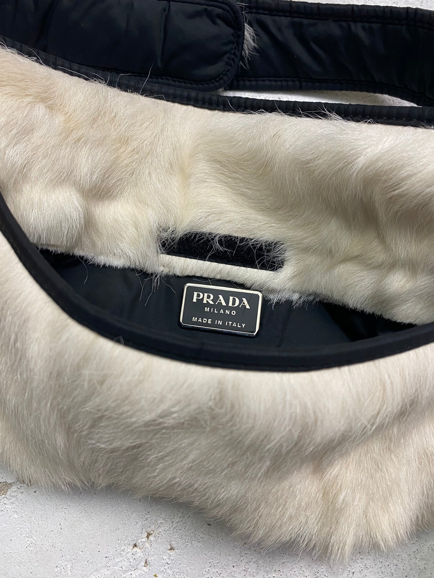 FW 99 Prada Sport Reversible Fur Waist Bag