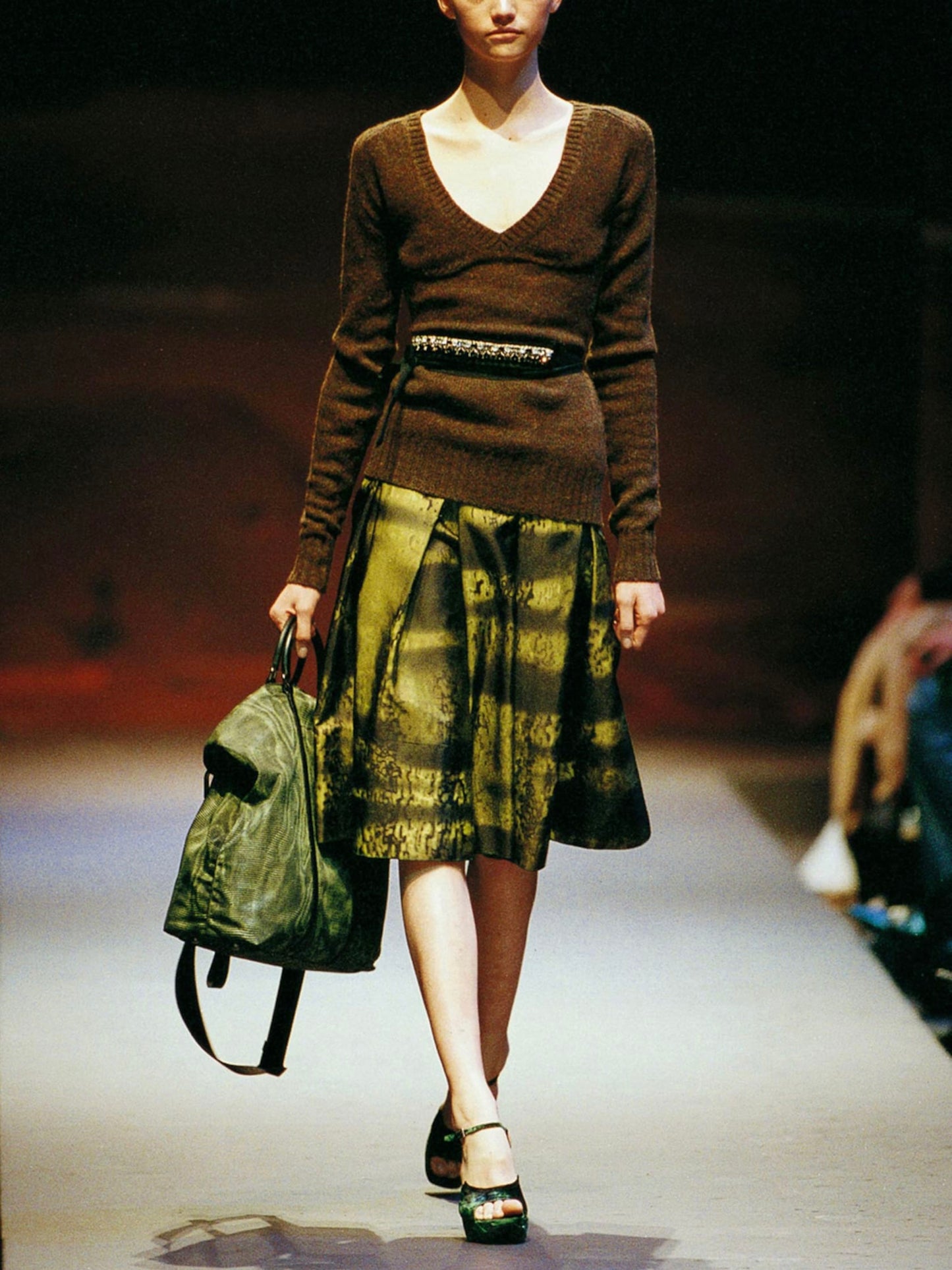 FW 04 Prada Box Pleated Skirt