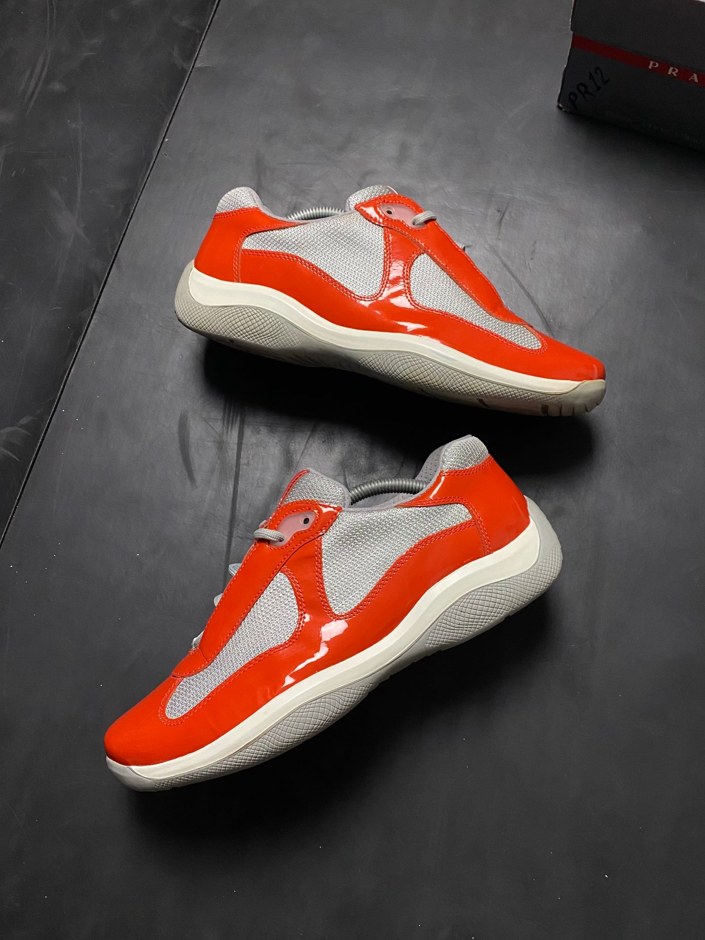 Prada Americas Cup Patent Trainers