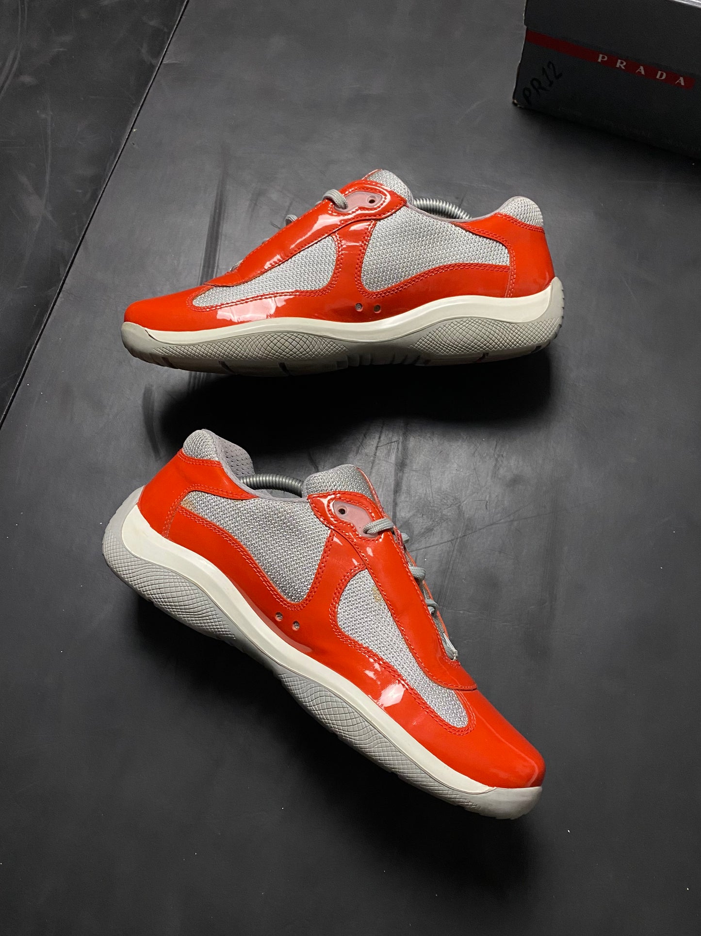 Prada Americas Cup Patent Trainers