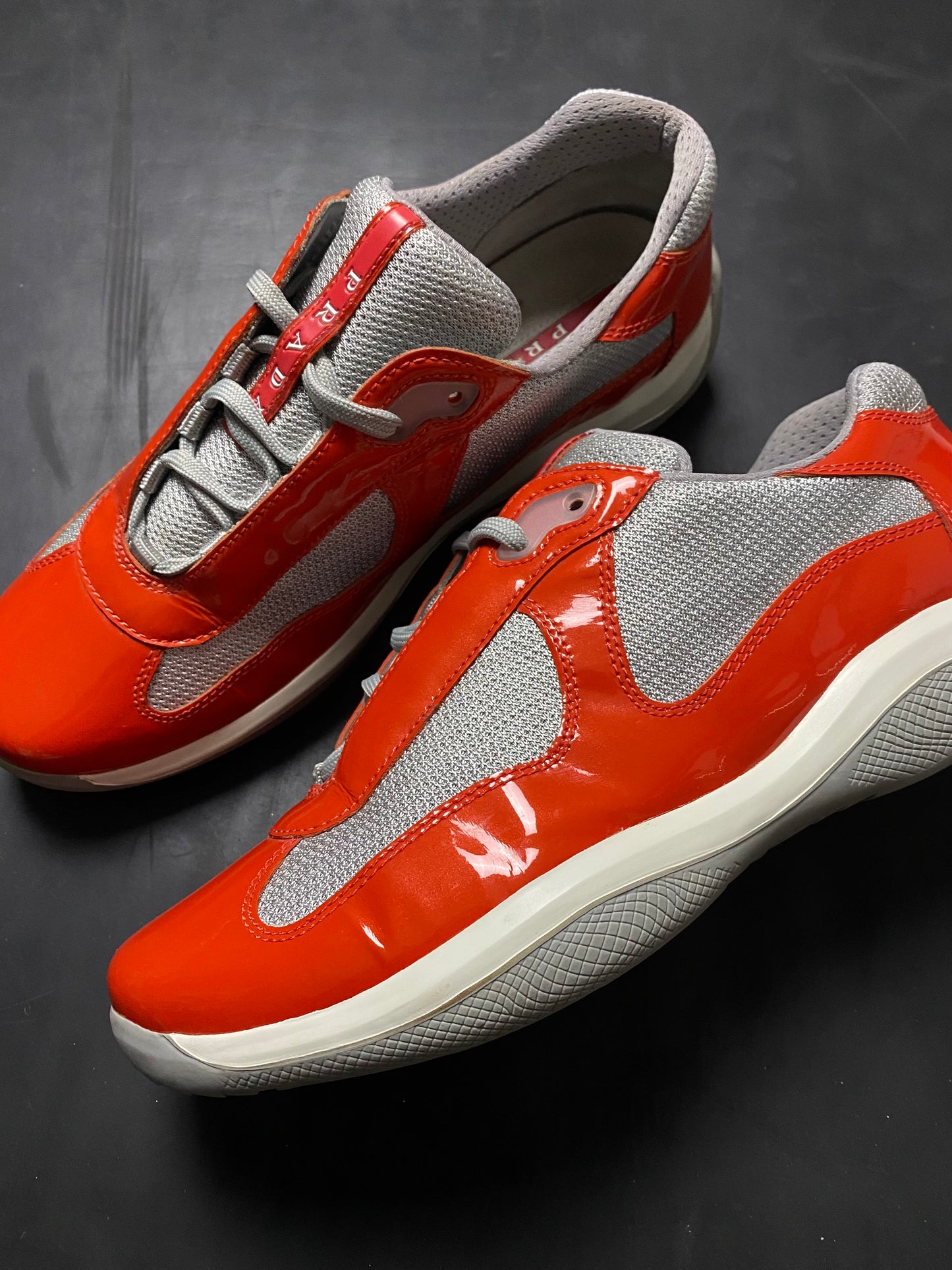 Prada Americas Cup Patent Trainers