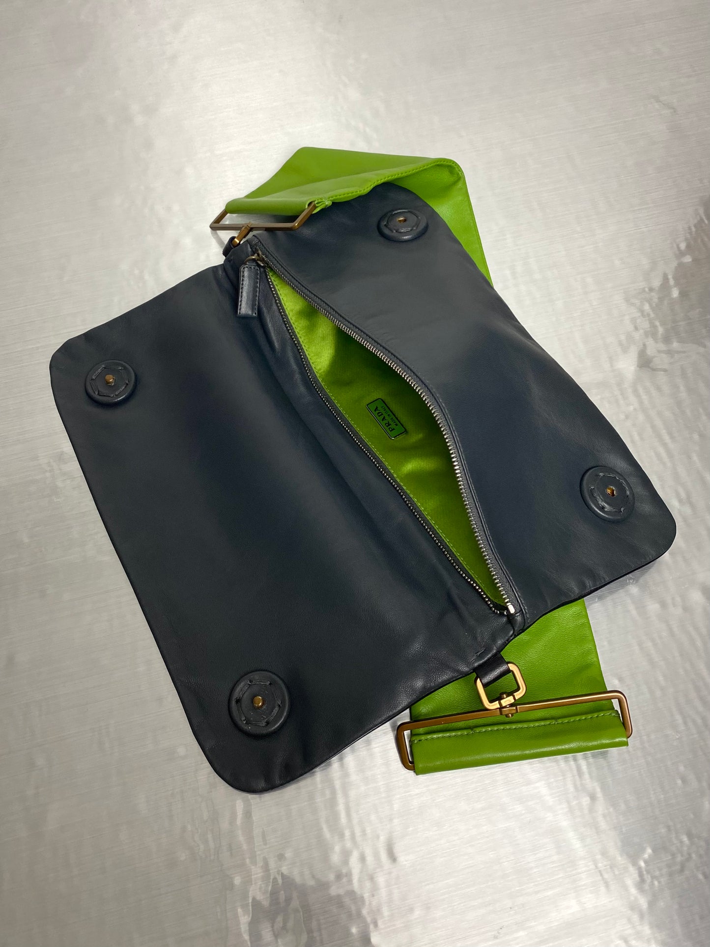 SS 01 Prada Leather Flap Bag