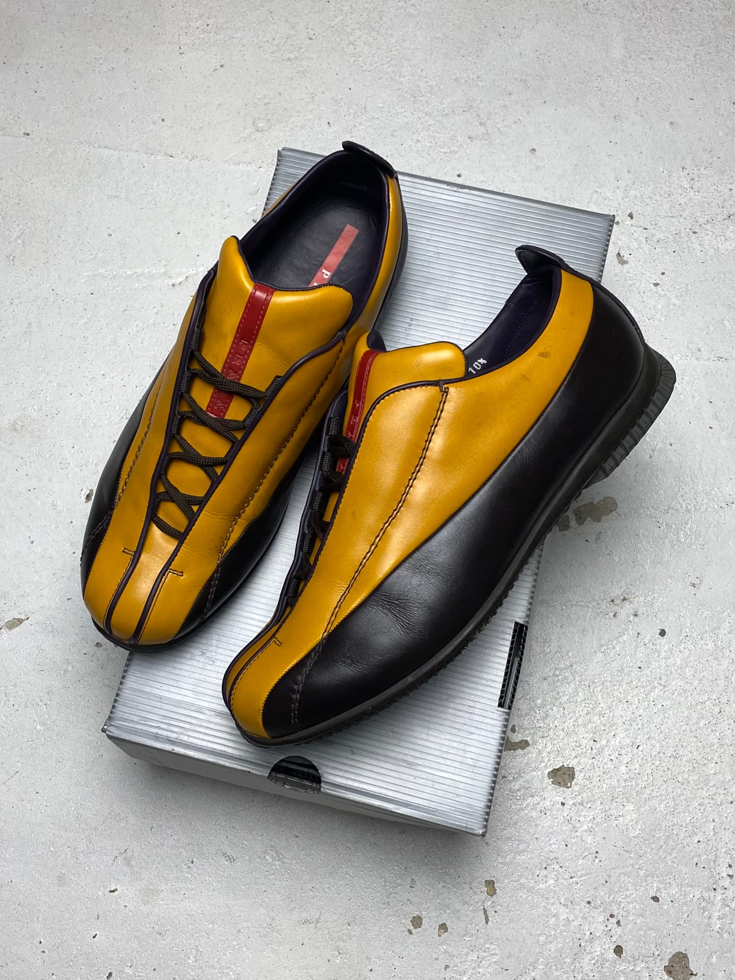 FW 00 Prada Sport Leather Trainers