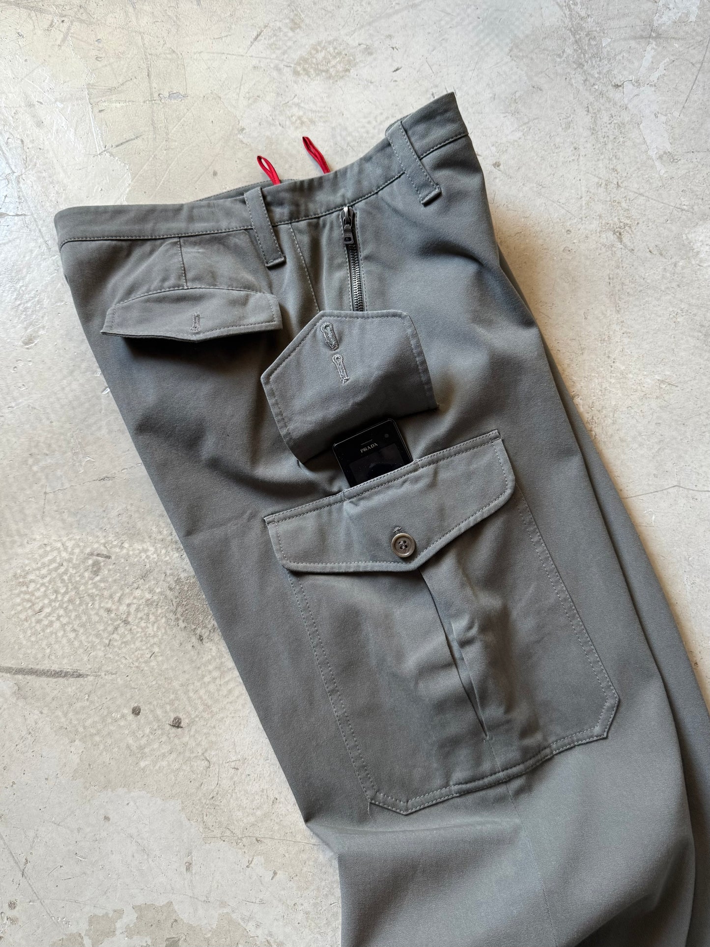 Prada Sport Asymmetrical Cargo Trousers