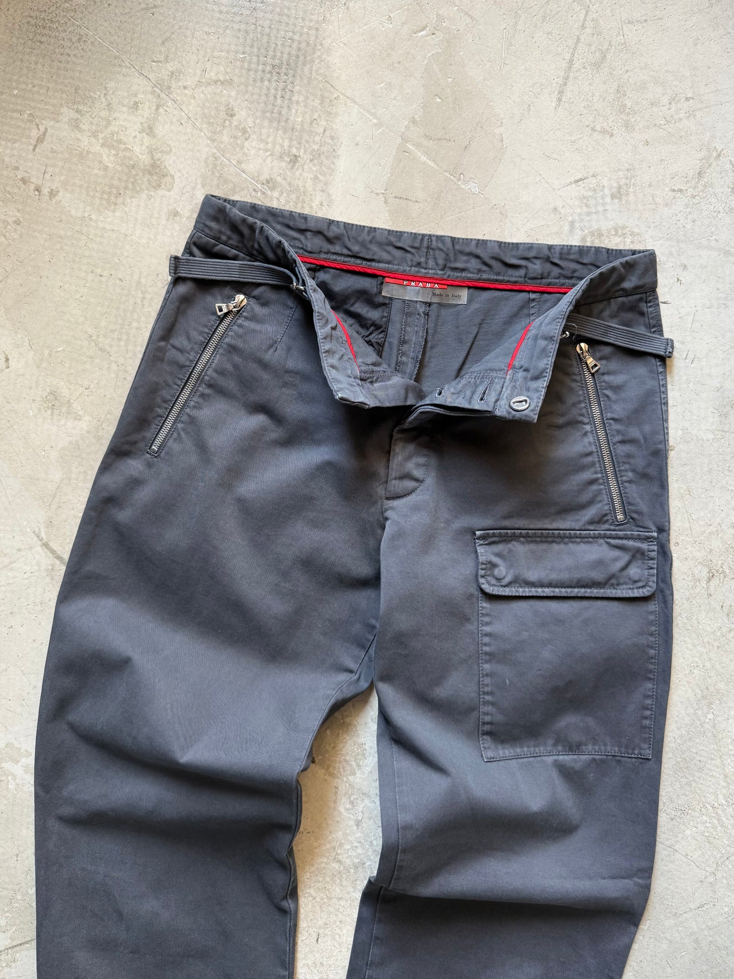 Prada Sport Asymmetrical Cargo Trousers