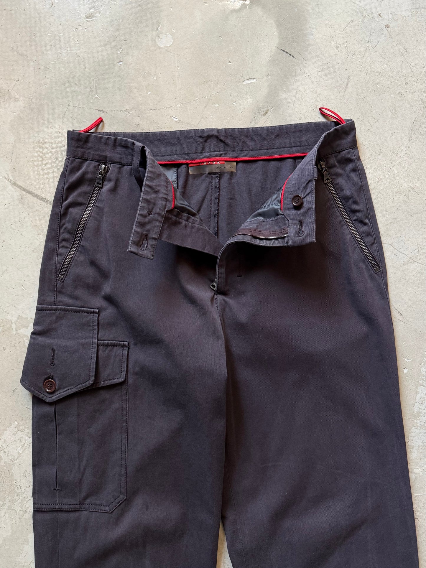 Prada Sport Asymmetrical Cargo Trousers