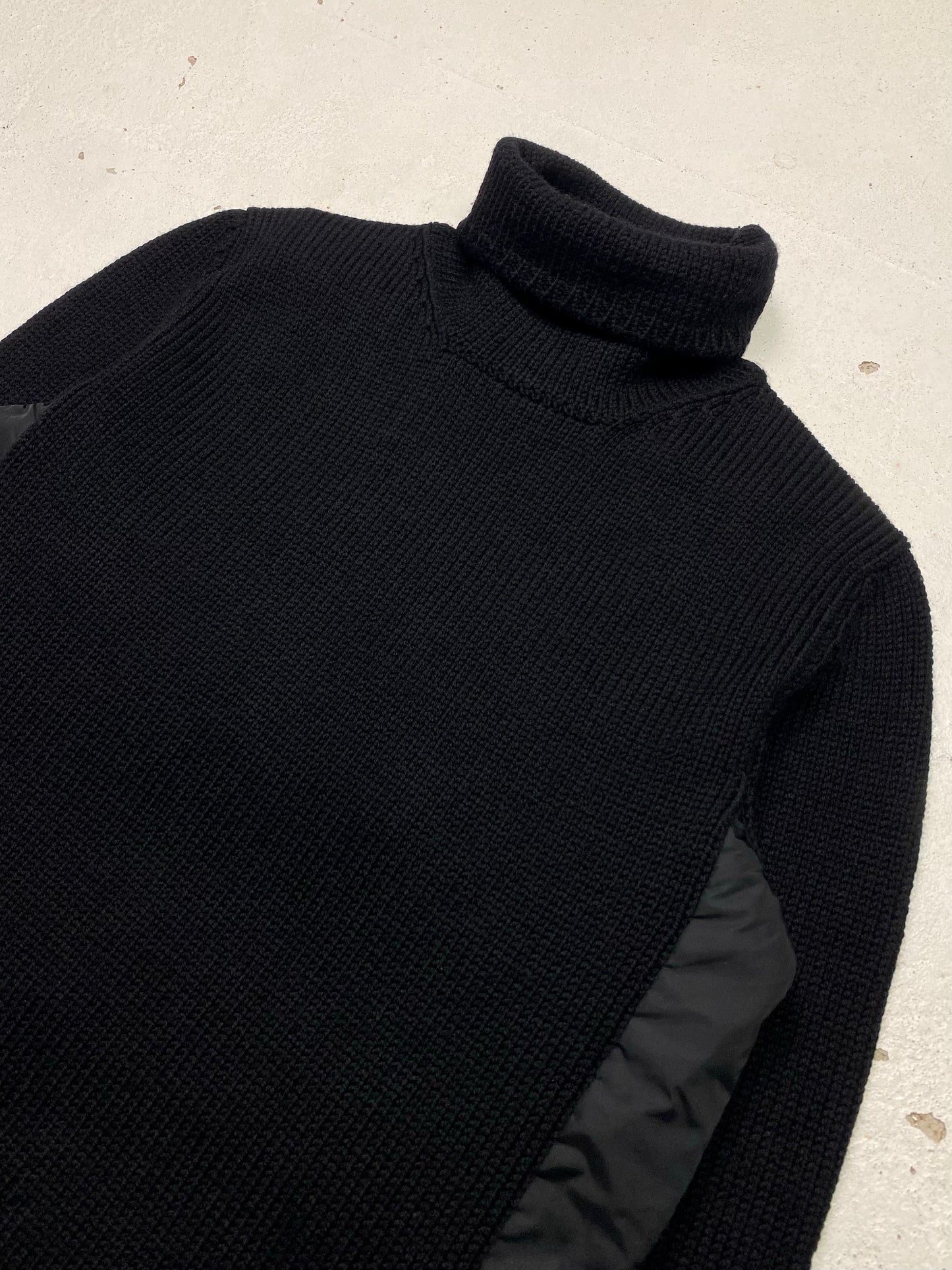 FW 00 Prada Sport Nylon Panelled Rollneck Knit