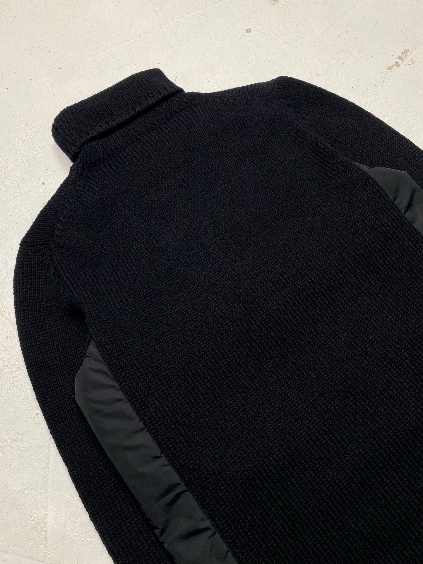 FW 00 Prada Sport Nylon Panelled Rollneck Knit